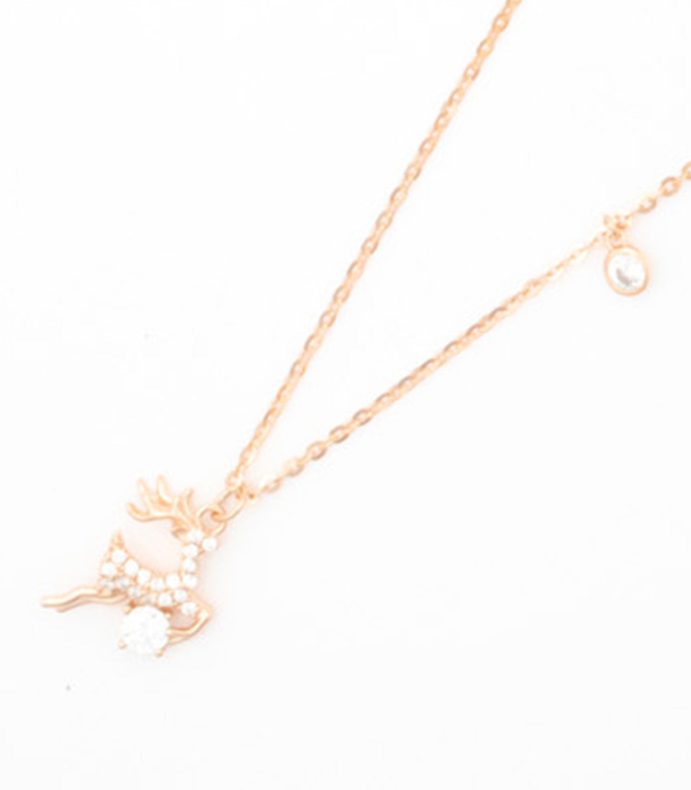 Rose Gold Deer Necklace (Silver)