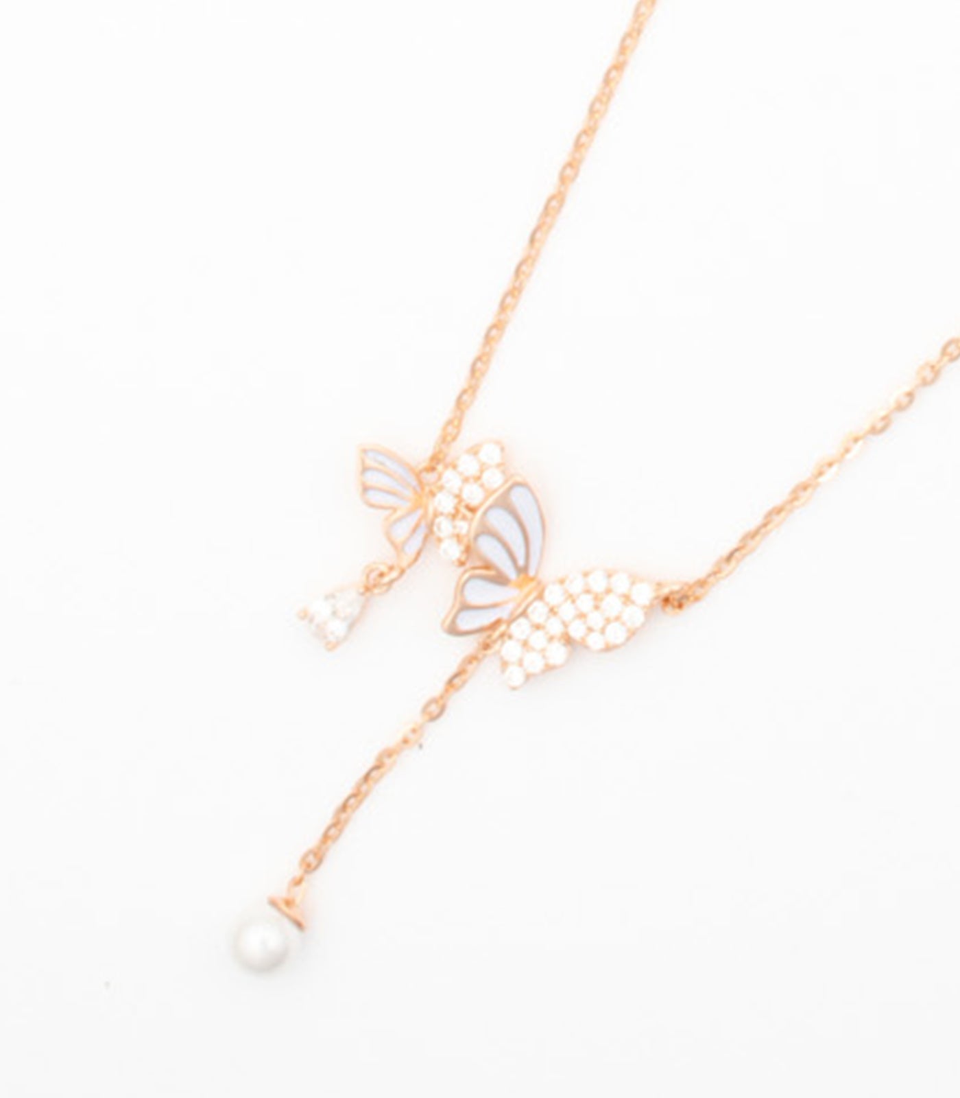Butterfly Couple Necklace (Silver)