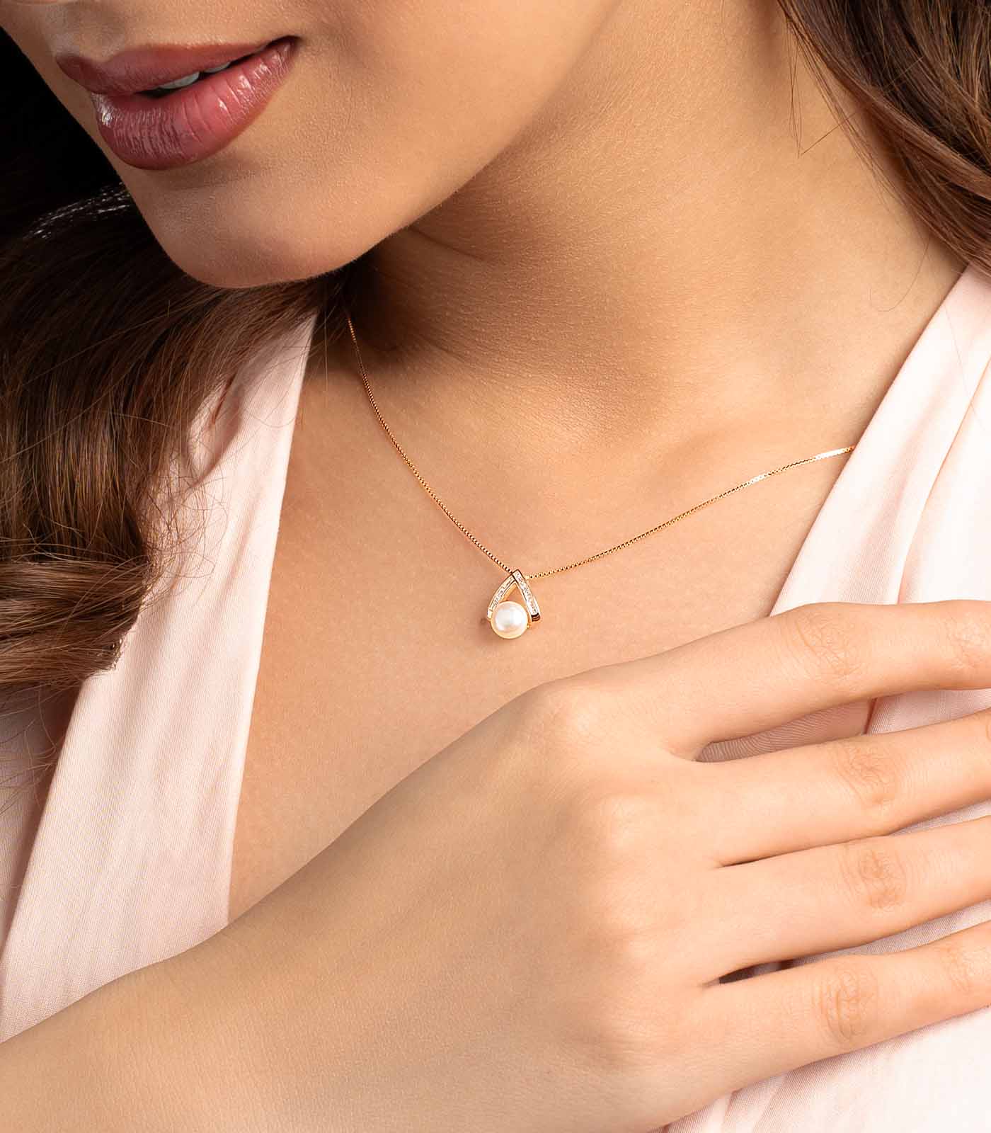 Pretty Pearl Necklace (Silver)