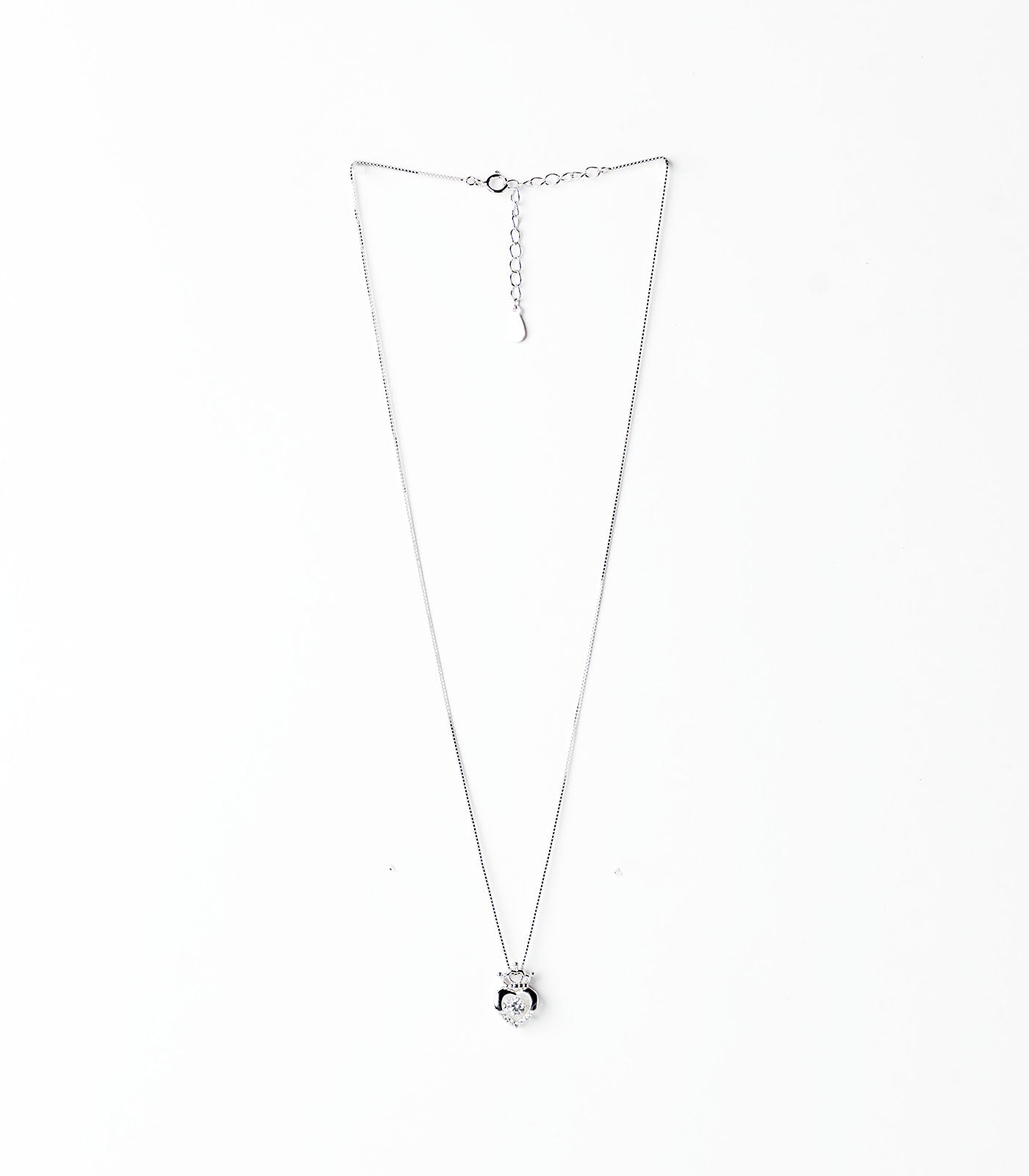 Stone Heart Necklace (Silver)