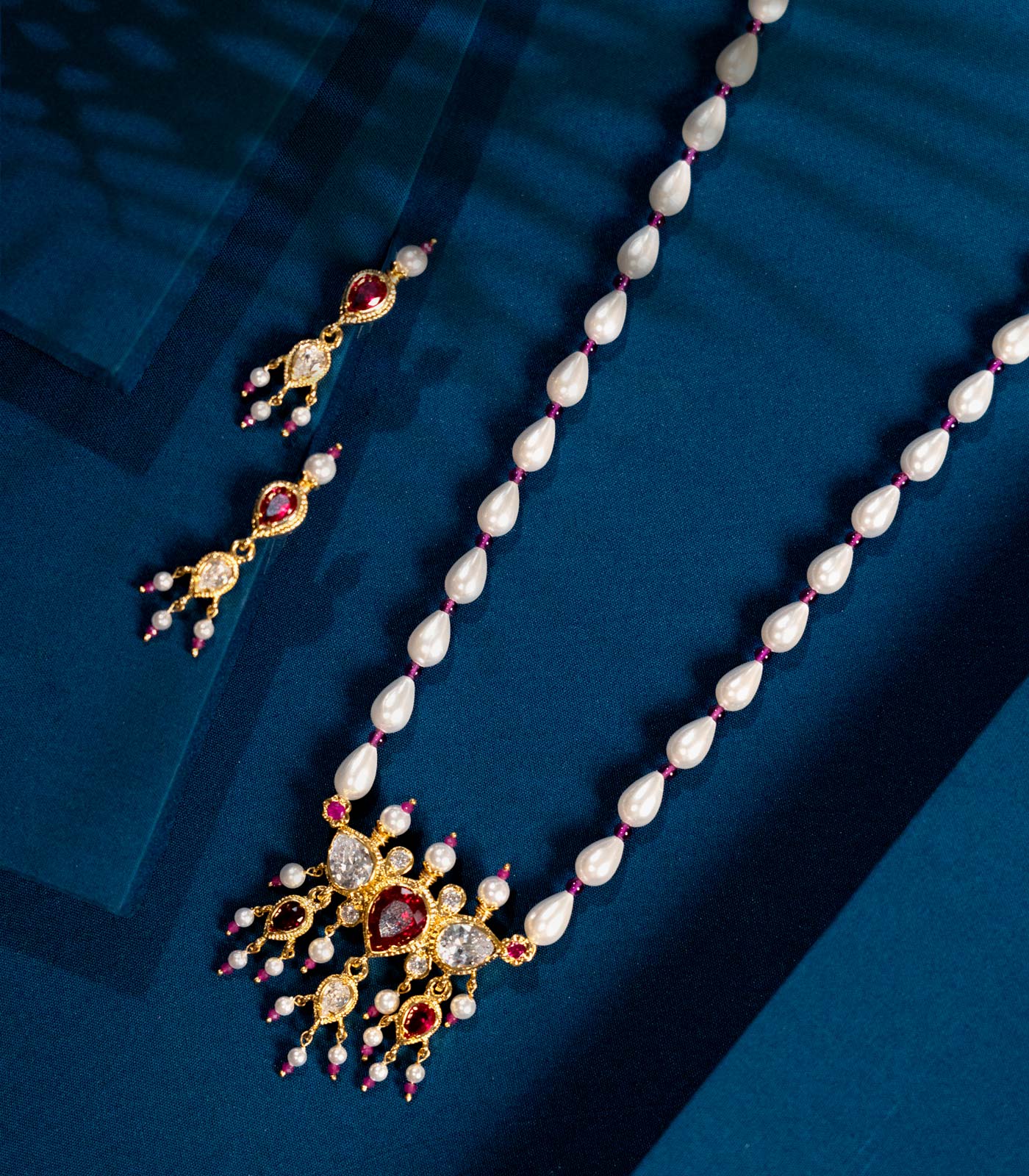 Silver Single Moti Mala Tanmani SET