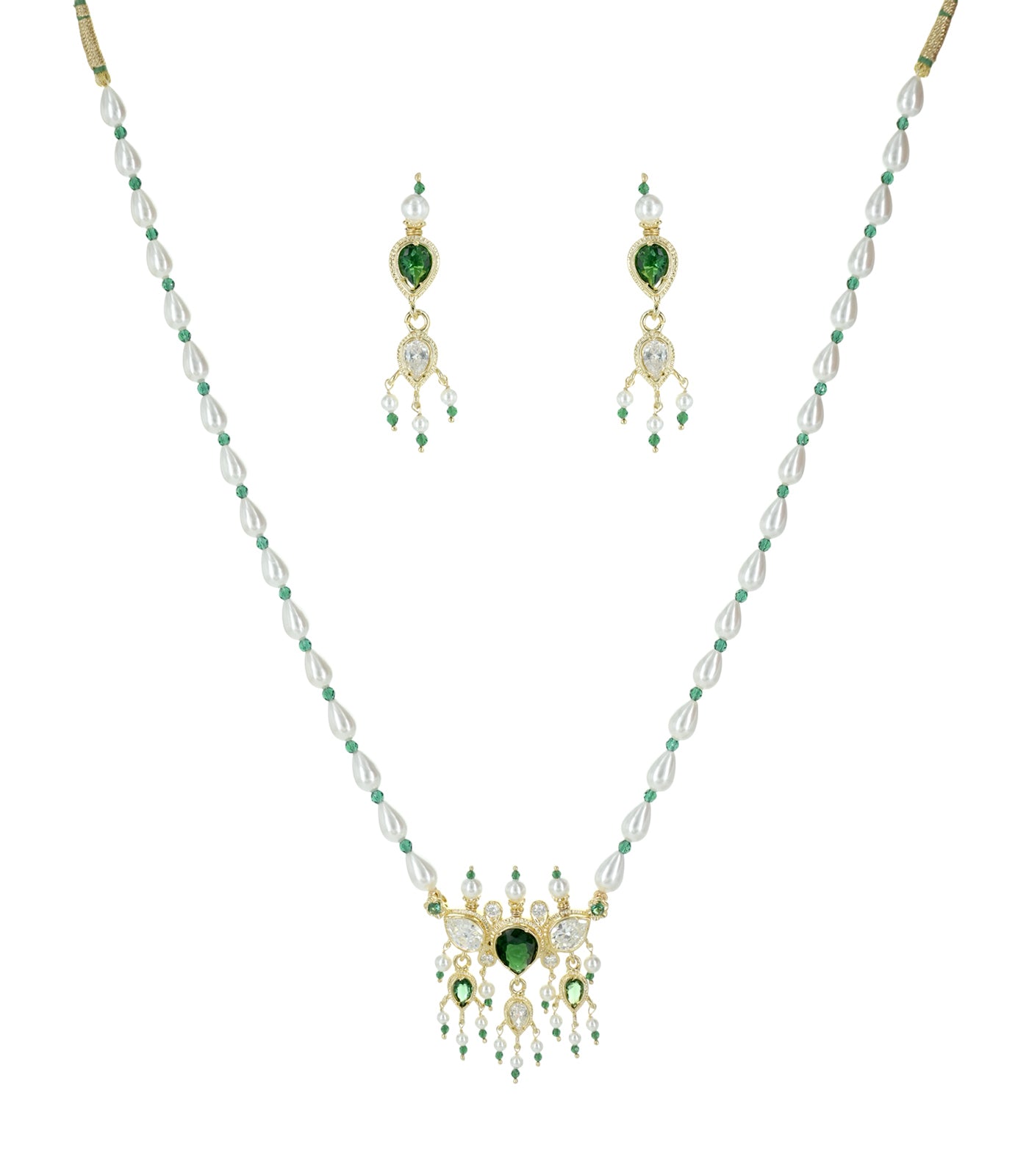 Silver Single Moti Mala Tanmani SET