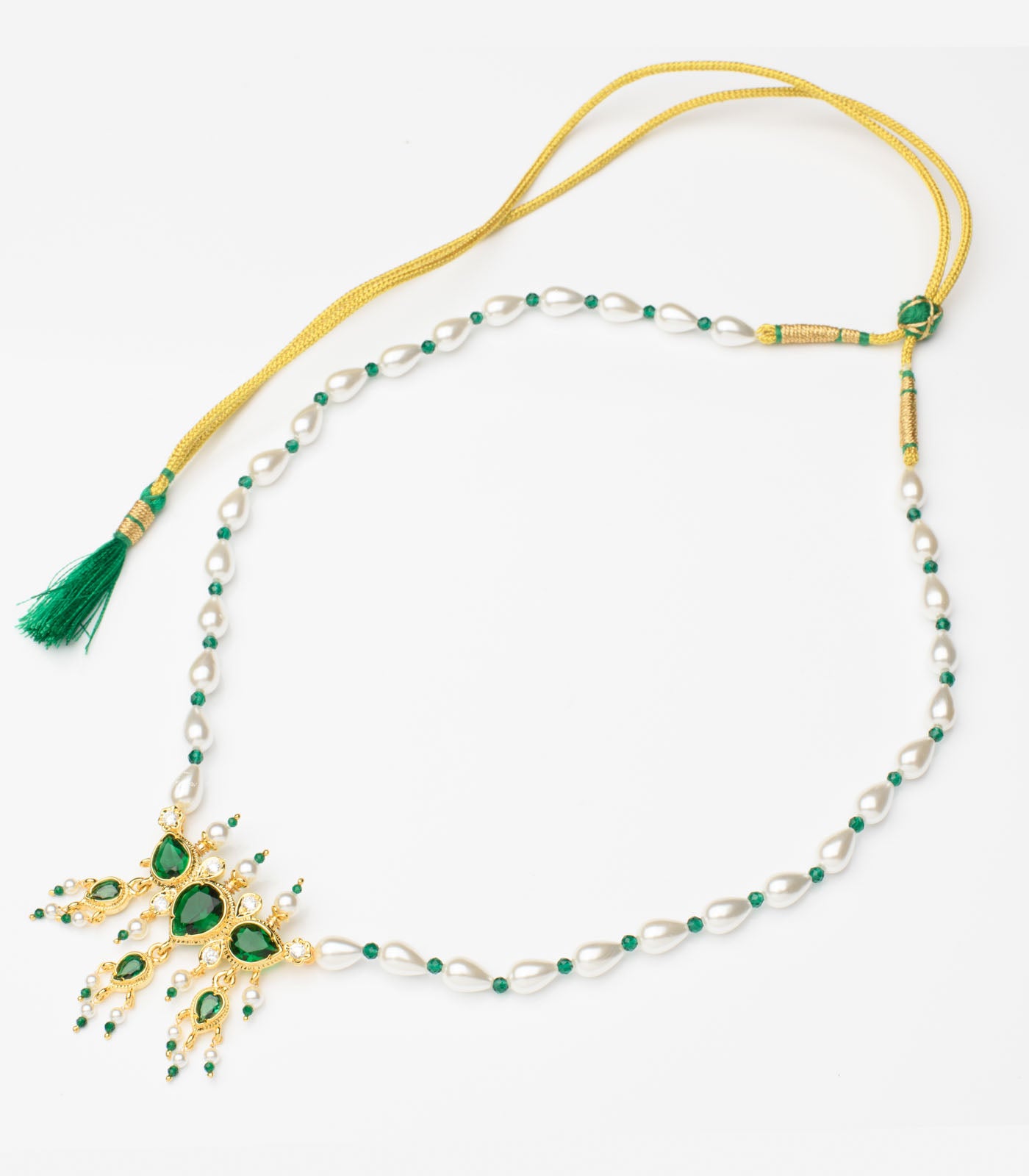 Silver Single Moti Mala Tanmani Set