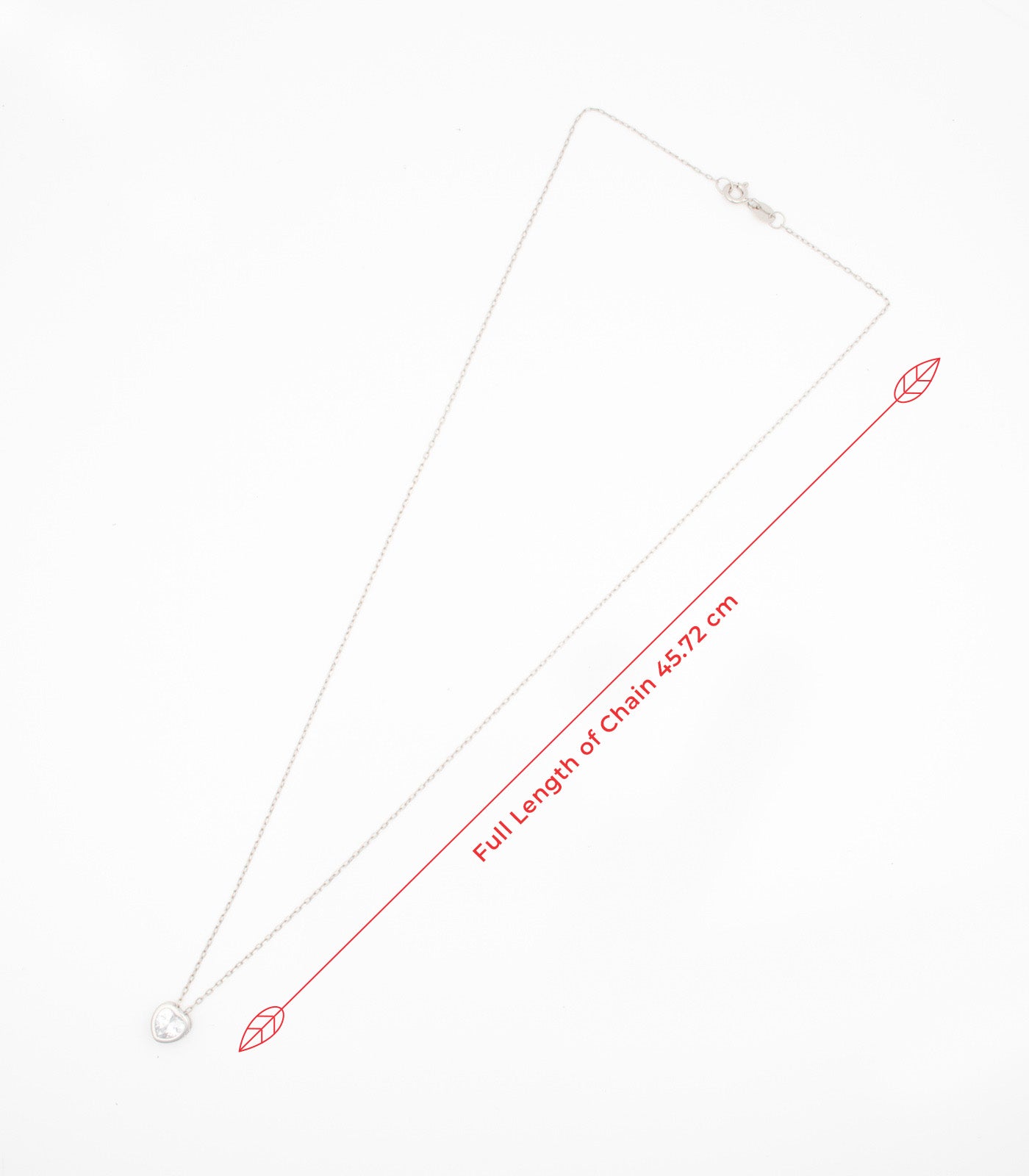 Shining Heart Necklace Set (Silver)