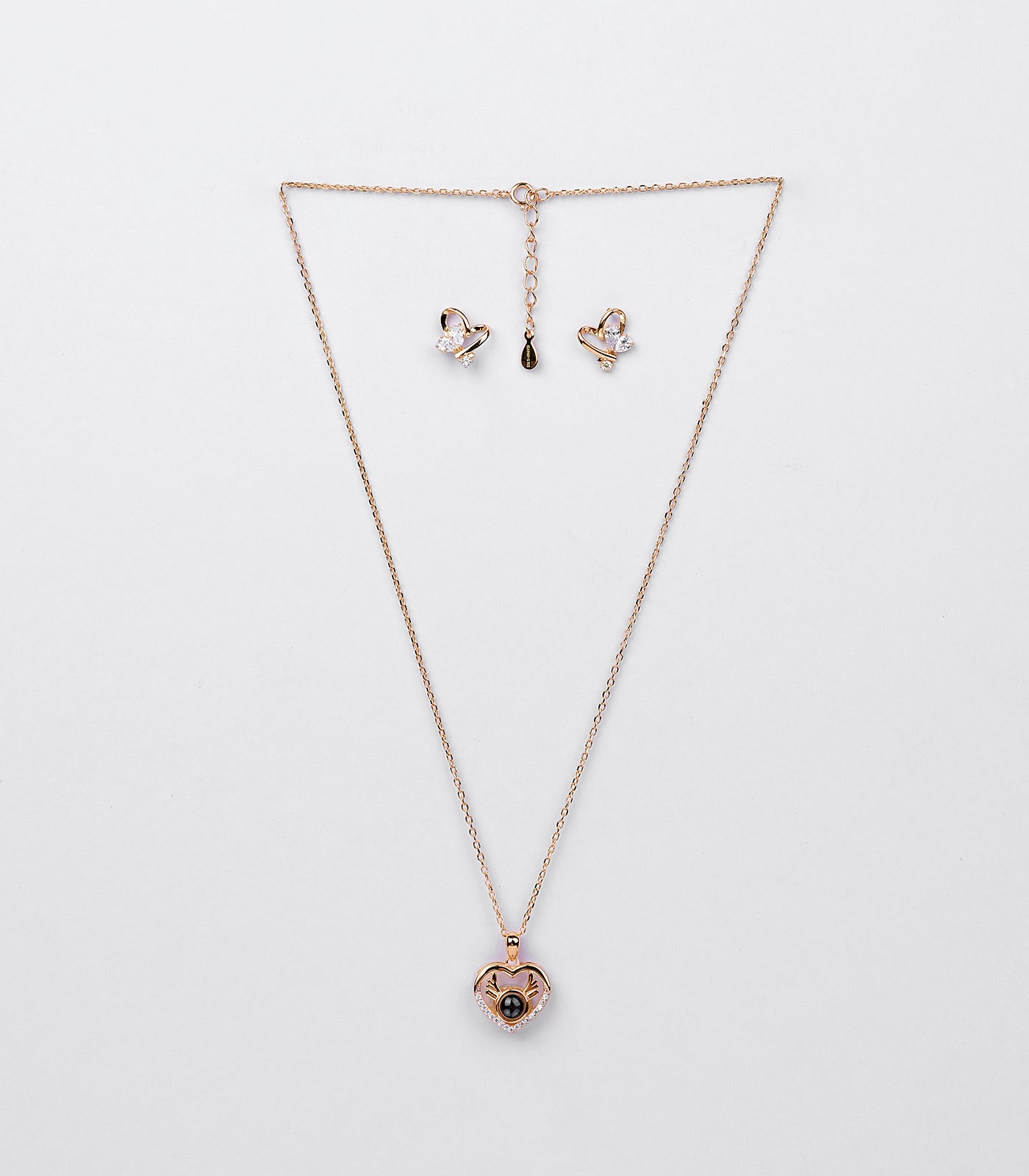 Blooming Love Necklace Set (Silver)