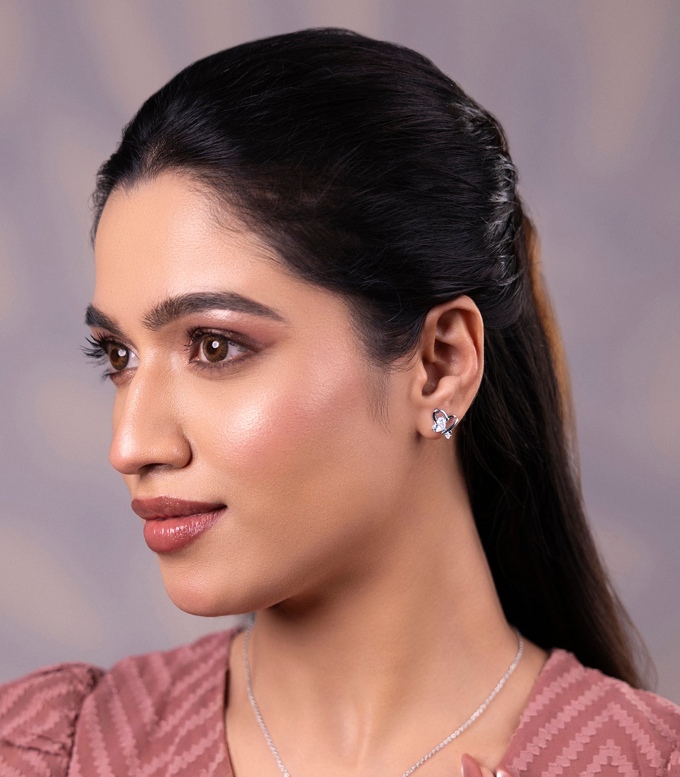 Dreamy Butterfly Necklace Set (Silver)