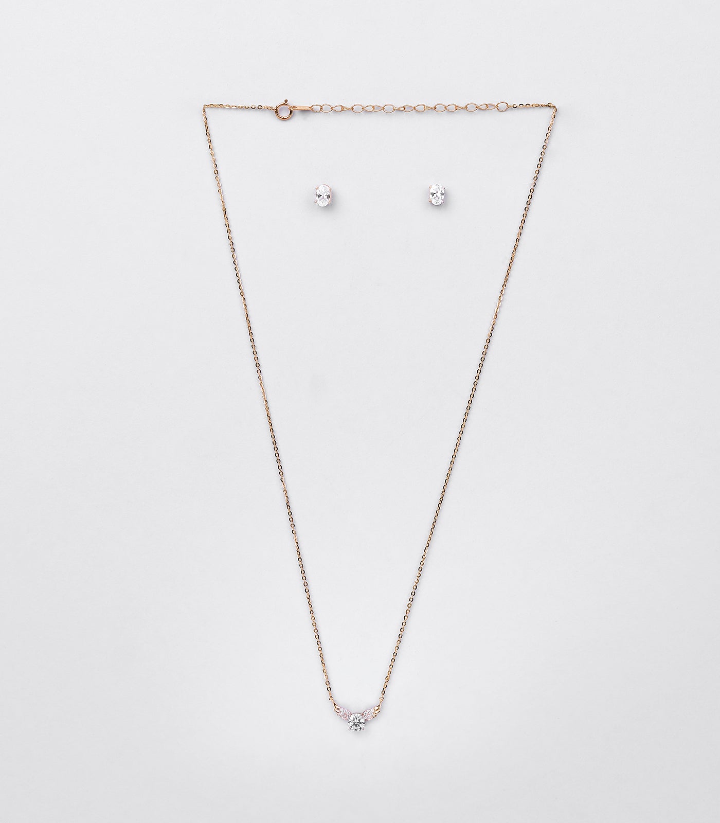 Sparkling Wings Necklace Set (Silver)
