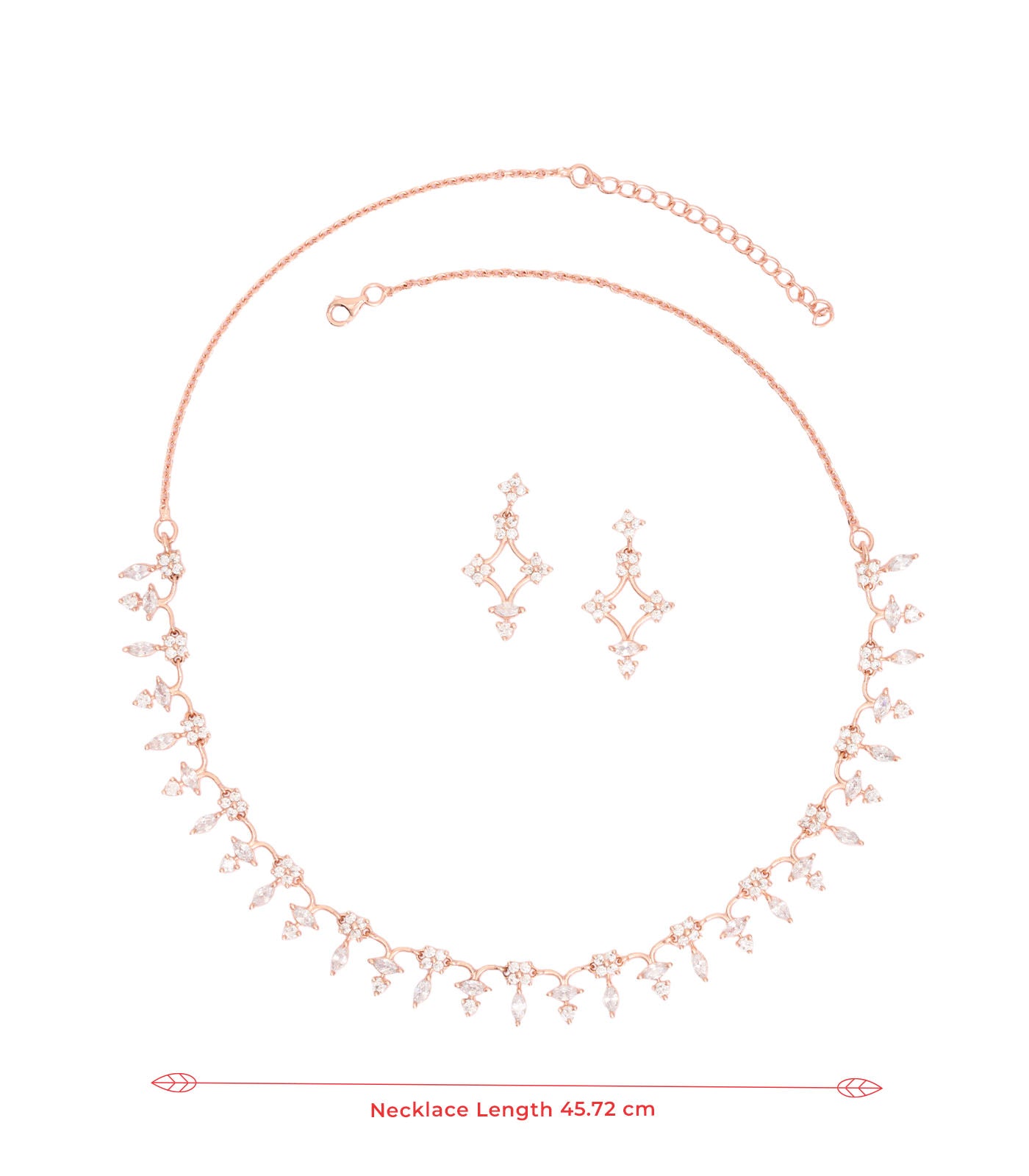 Lustrous Ovals Necklace Set (Silver)