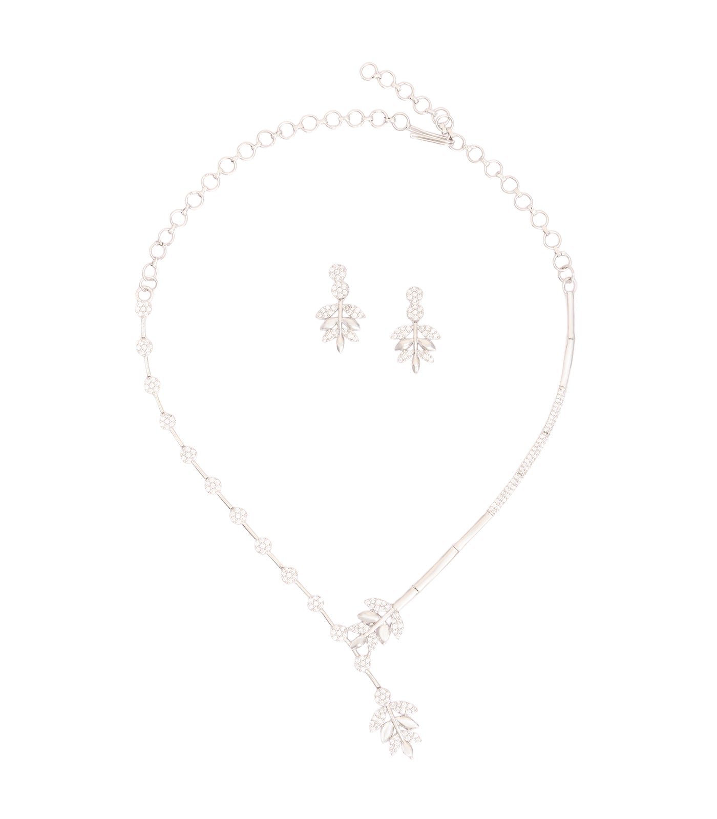 Dew & Vine Necklace Set (Silver)