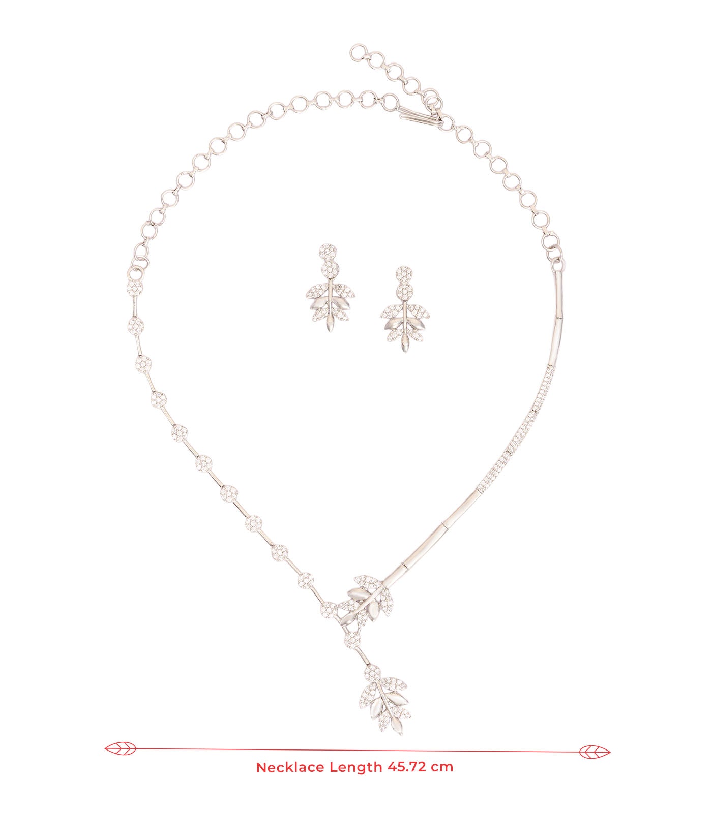 Dew & Vine Necklace Set (Silver)
