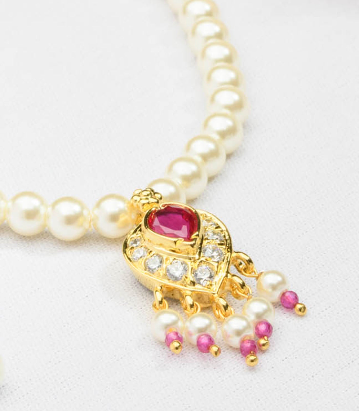 Silver Moti Necklace SET