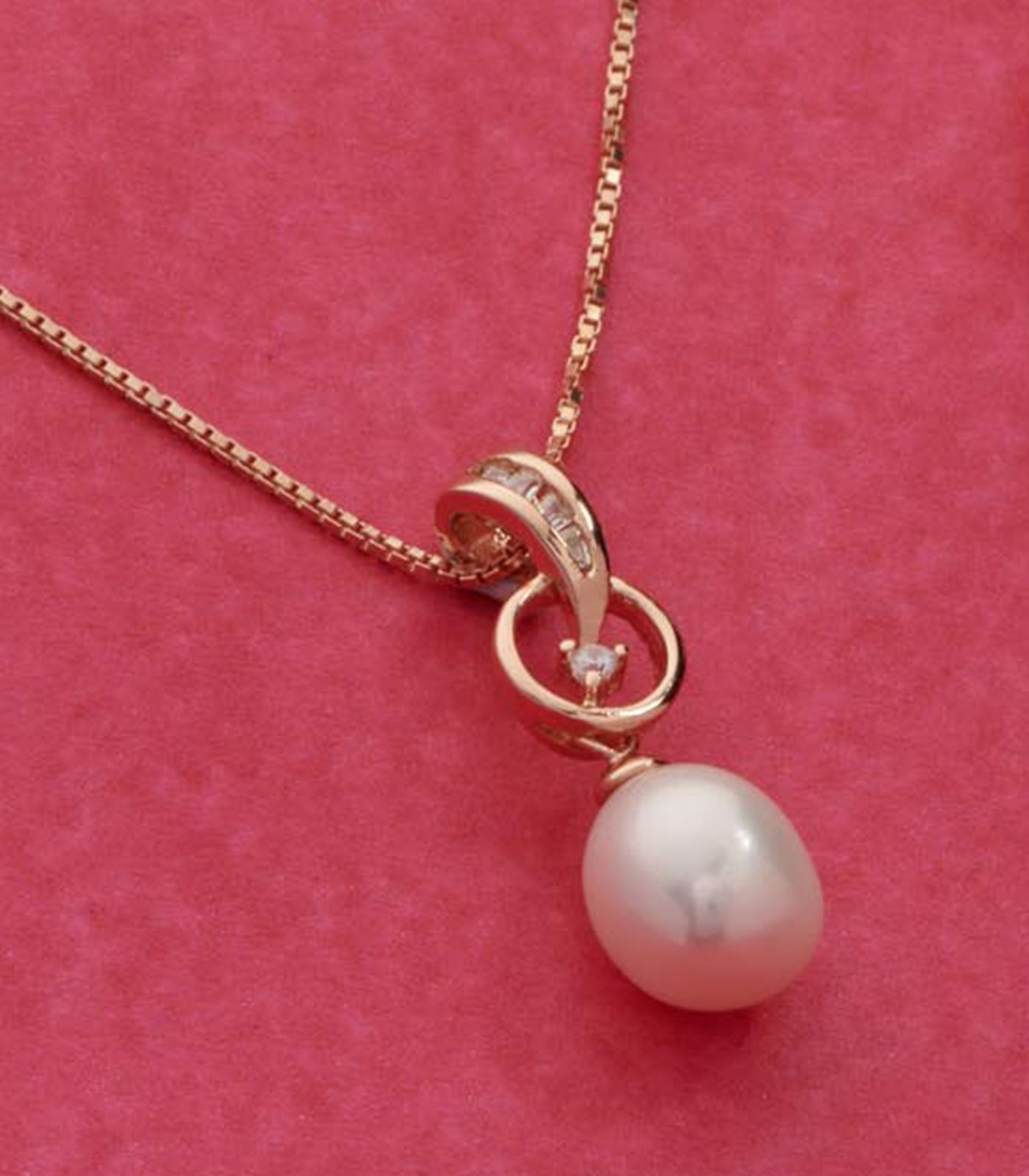 Dangling Bead Necklace Set (Silver)