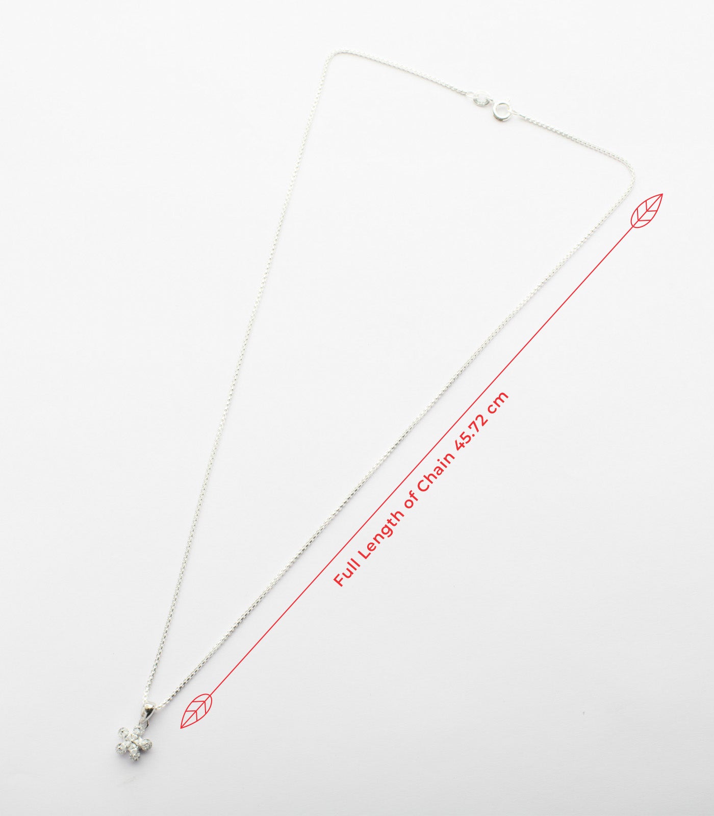 Silver Flowers Of Shiny Gemstones Pendant Set (Silver)