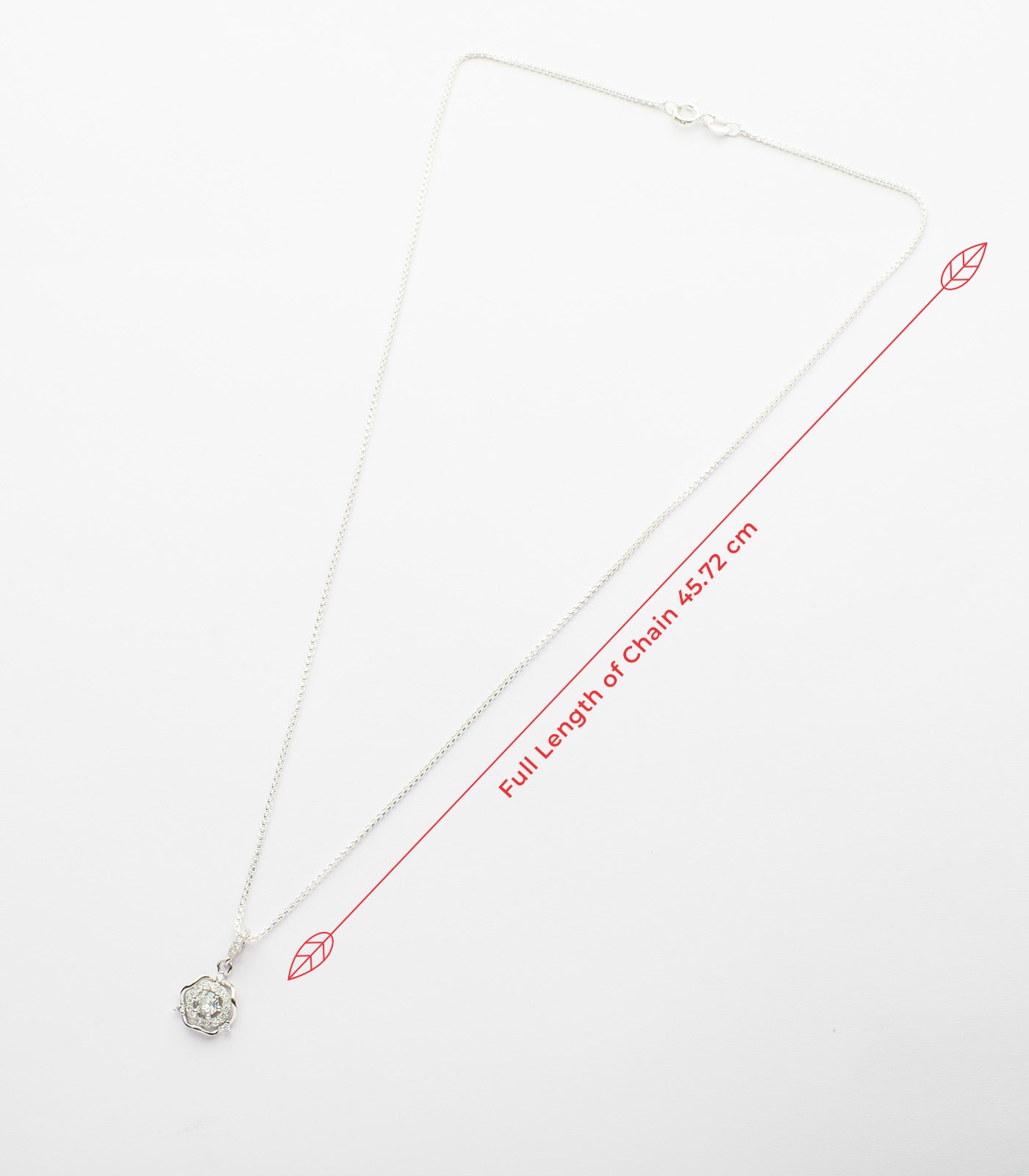 Flowers Of Adorable Gemstones Pendant Set (Silver)