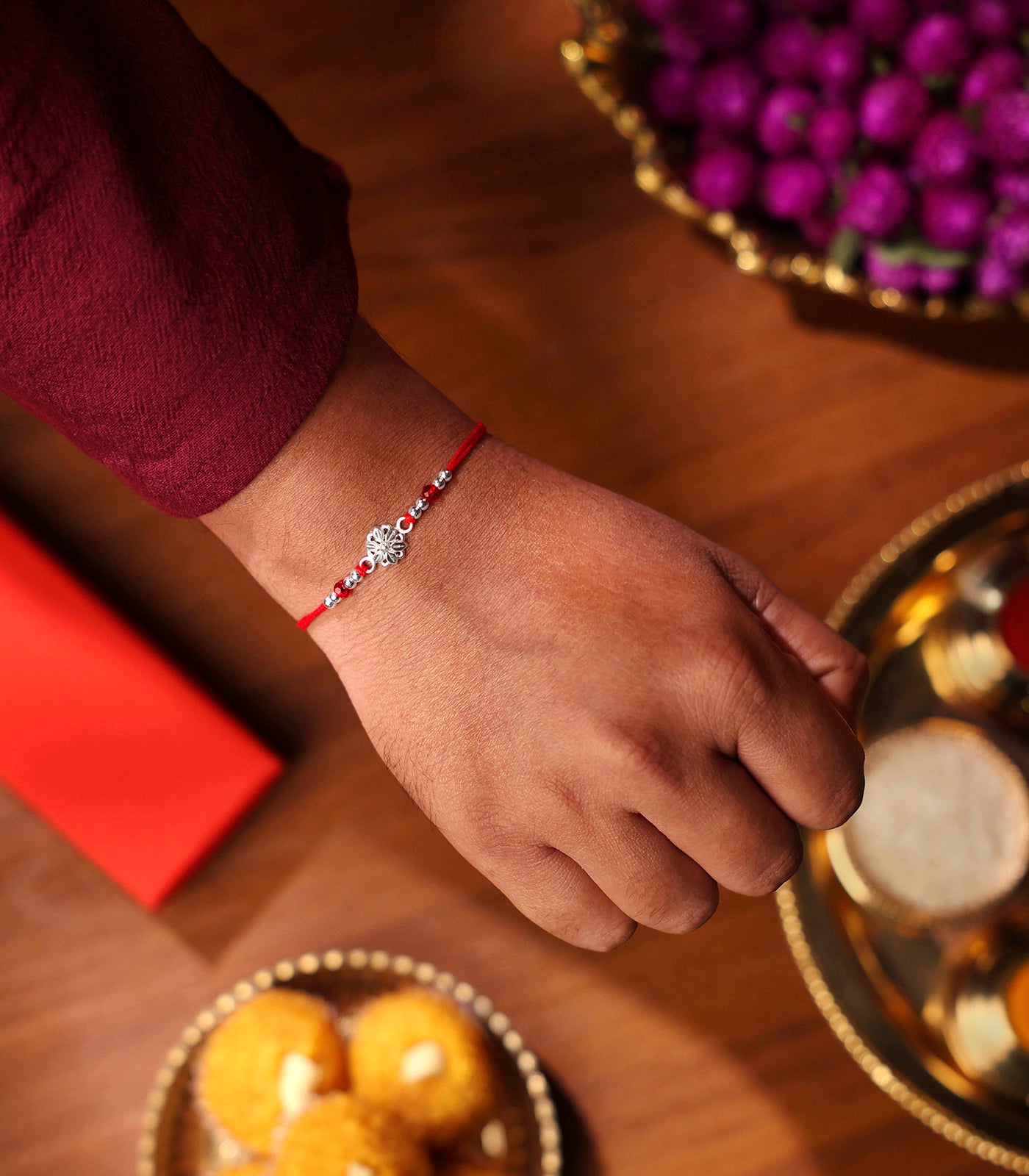Elegant Petal Charm Rakhi
