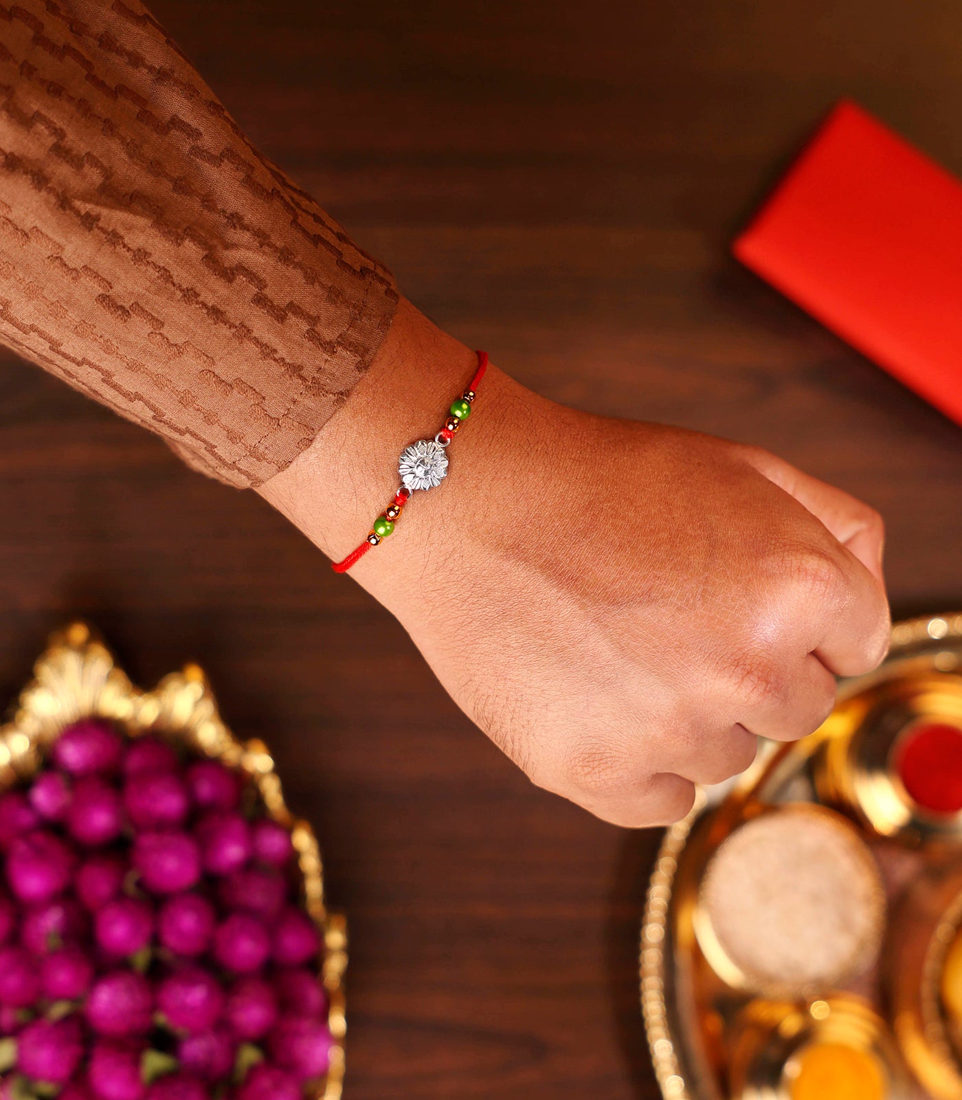 Silver Radiant Rakhi