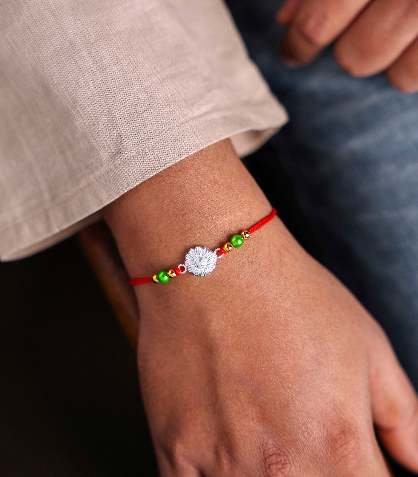 Silver Radiant Rakhi
