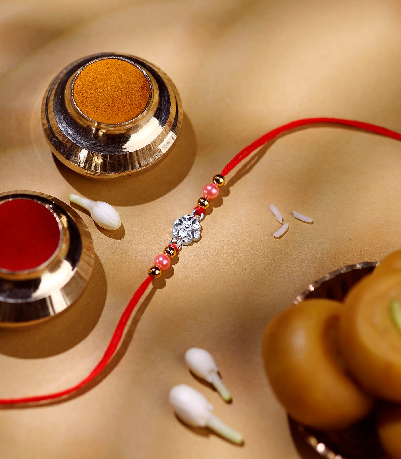 Silver Star Shaped Divine Rakhi