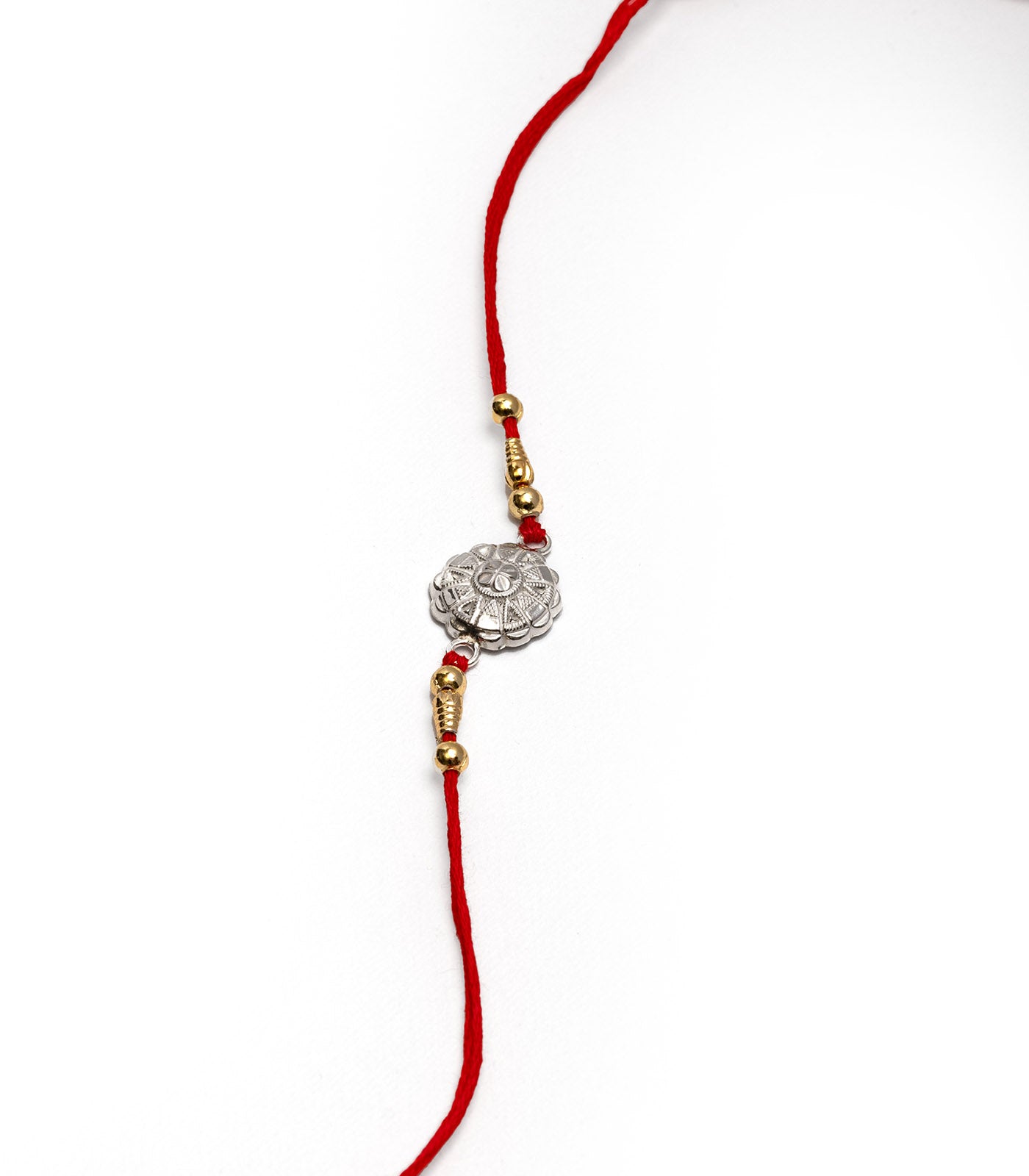 Silver Aesthetic Rakhi