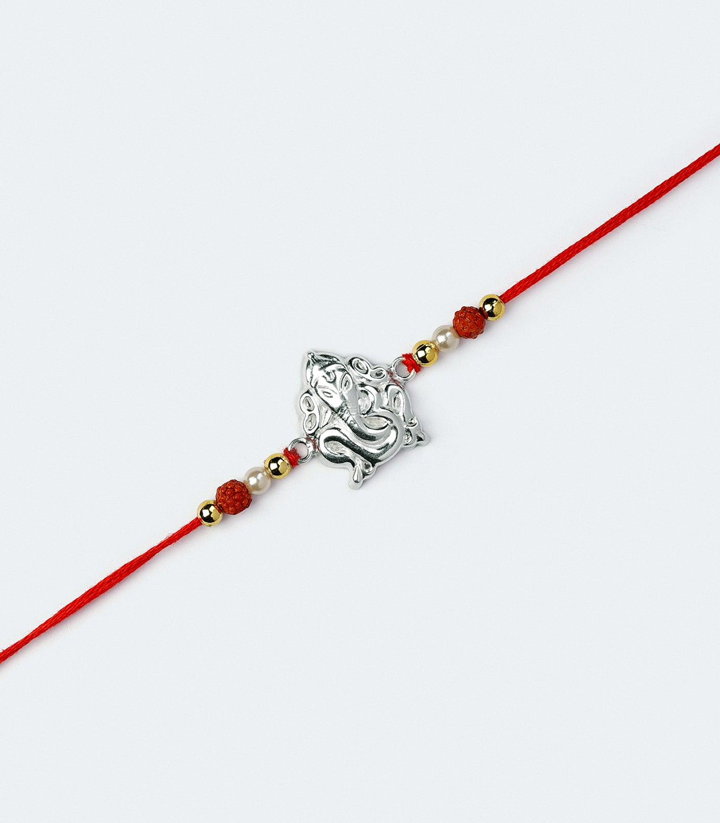 Silver Rudraksh Ganesh Rakhi