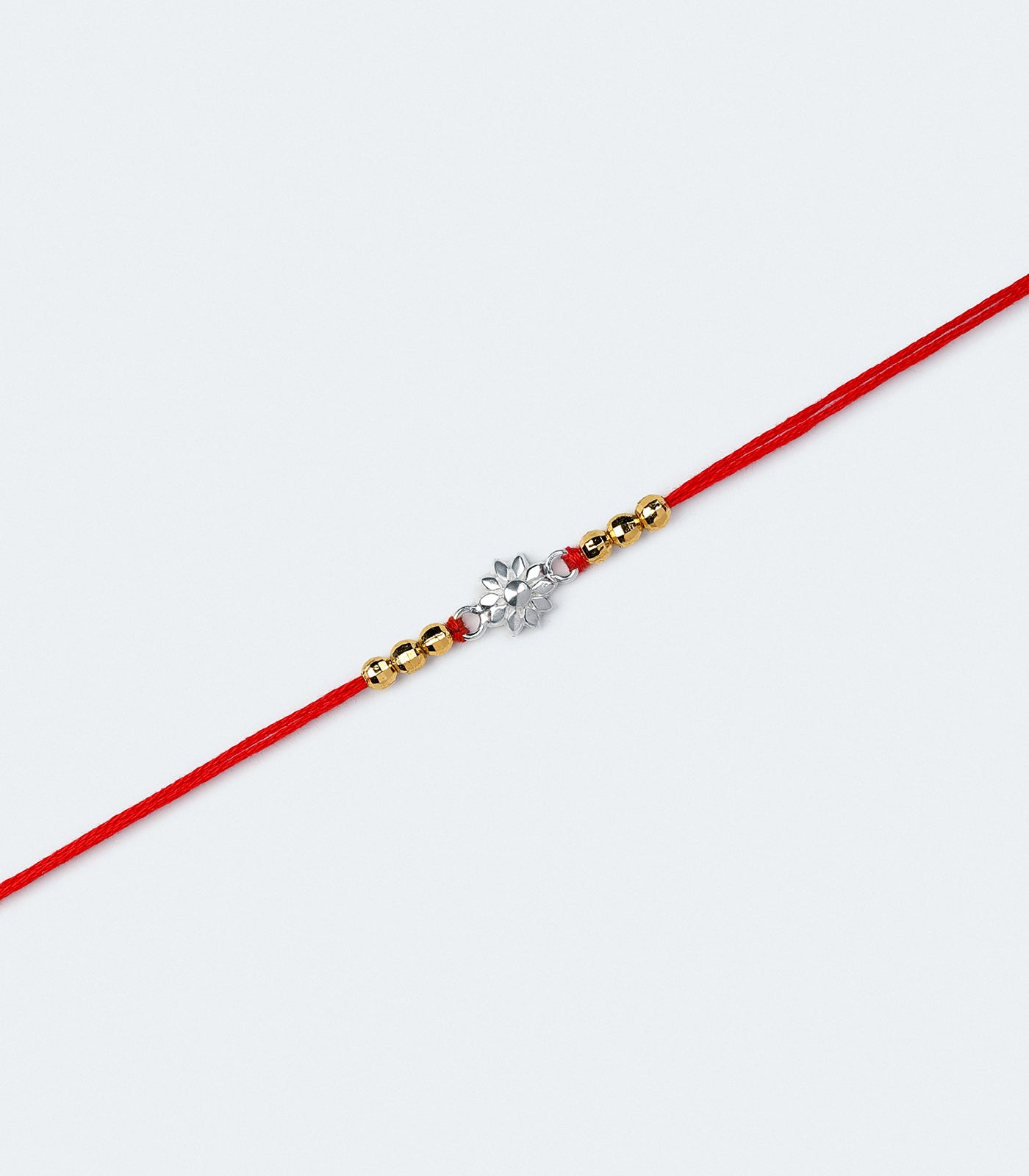 Silver Aesthetic Floral Rakhi