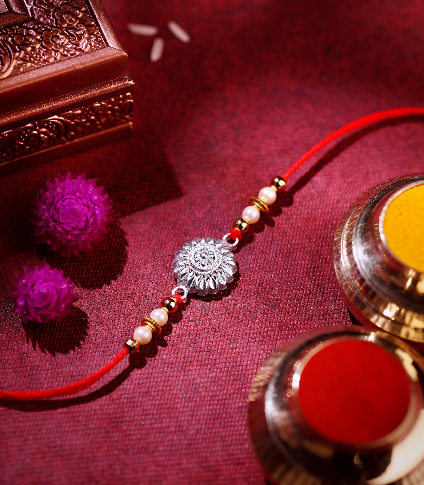 Silver Divine Chakra Rakhi