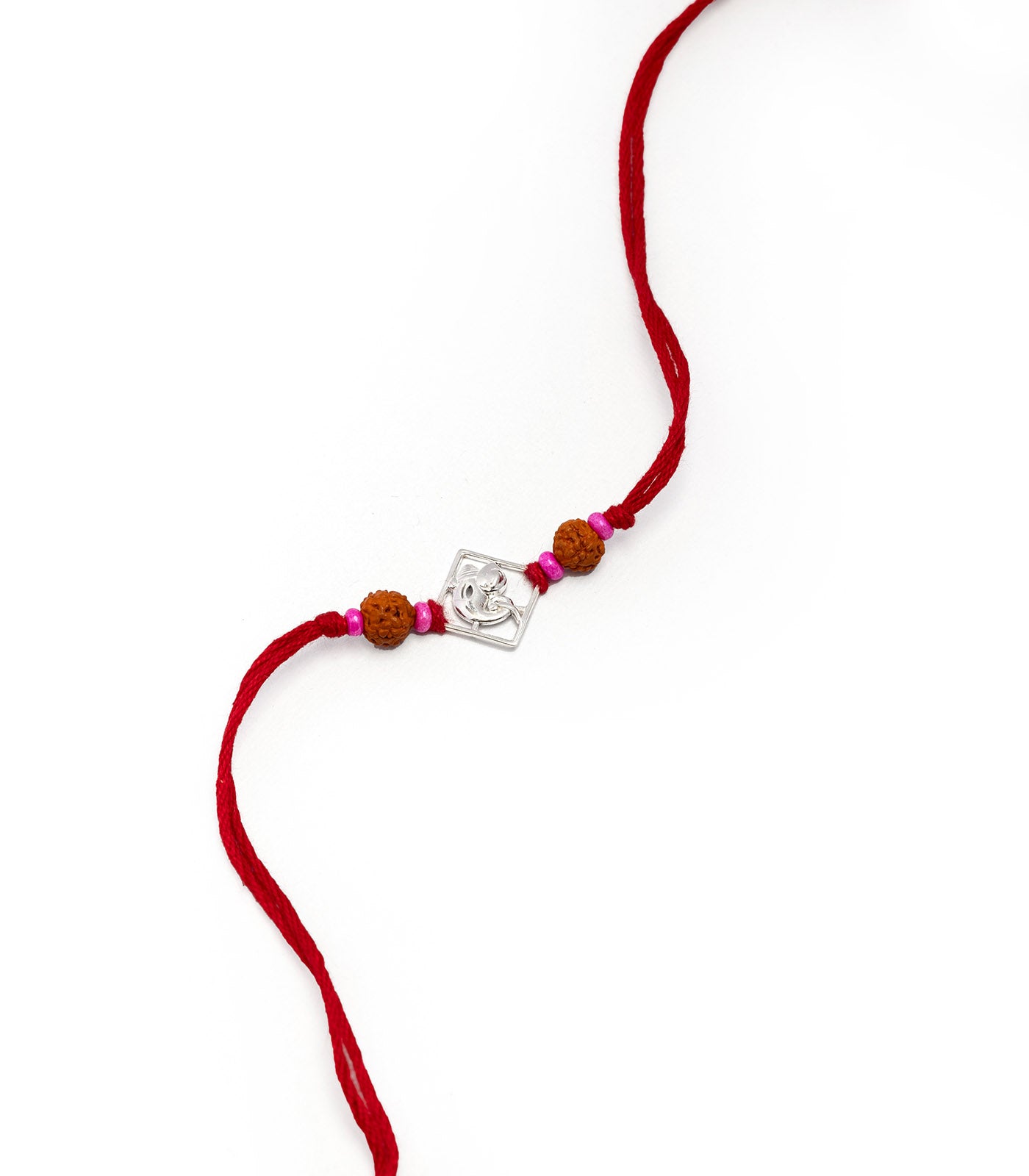 Silver Rudraksh Ganesh-Mukh Rakhi
