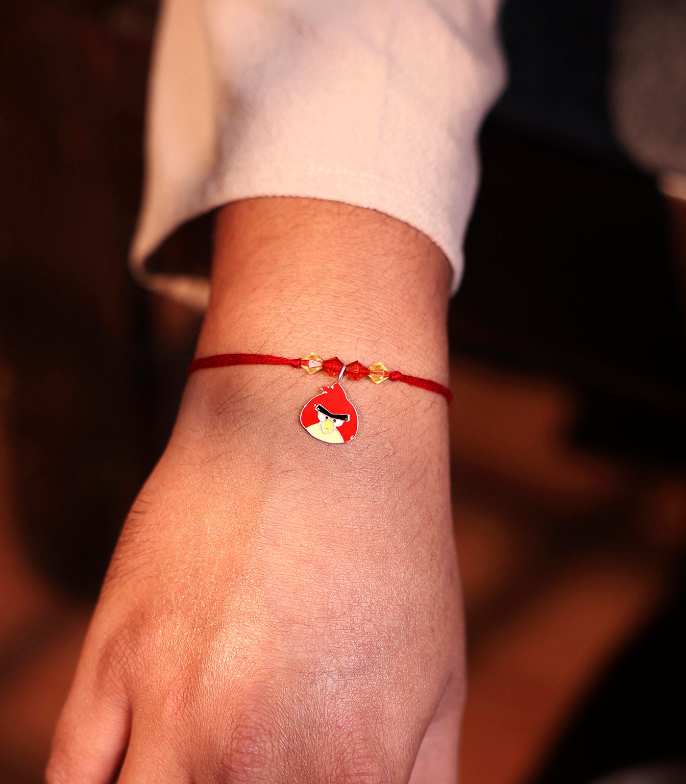 Silver Angry Bird Rakhi