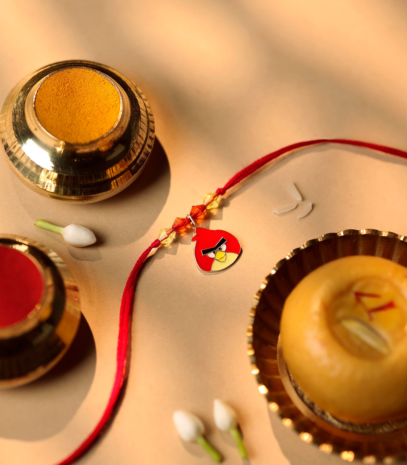 Silver Angry Bird Rakhi
