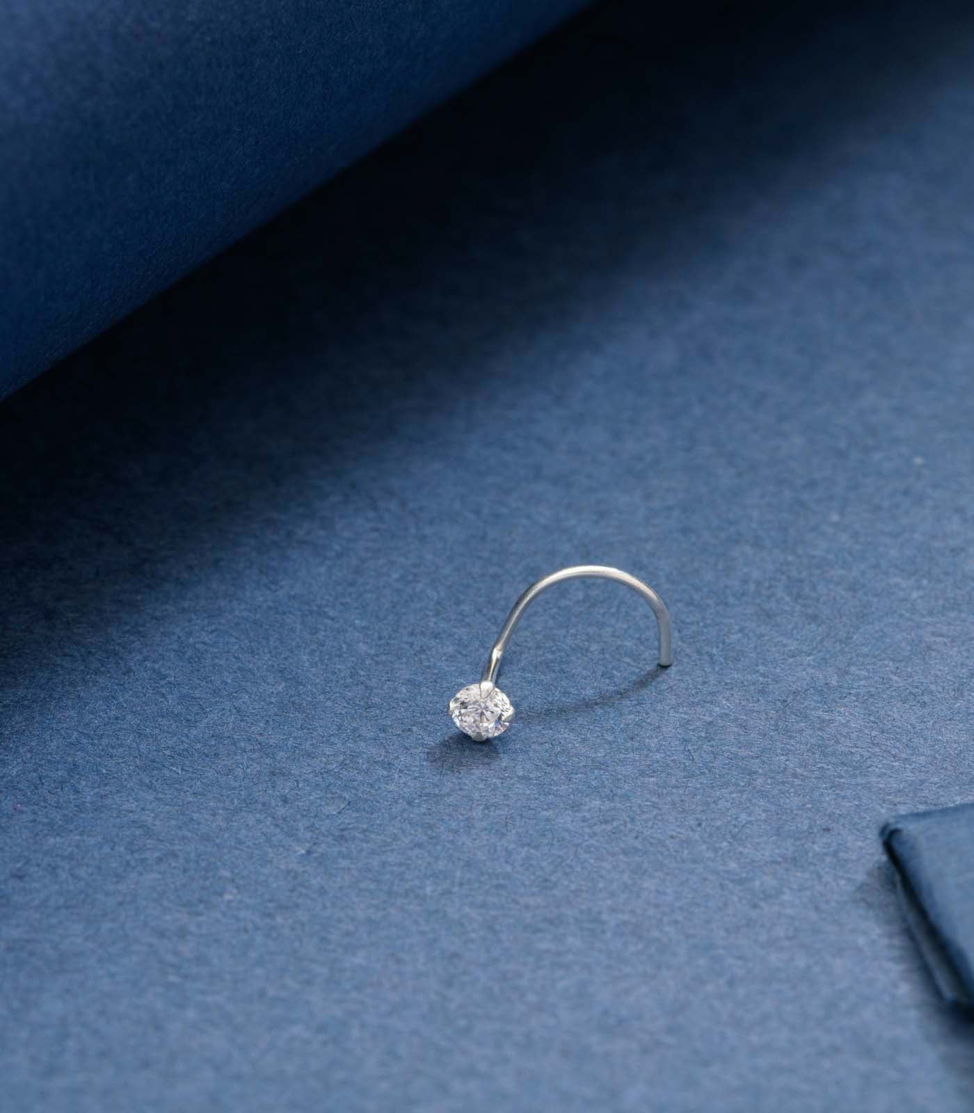 Silver Single Stud Nose Pin
