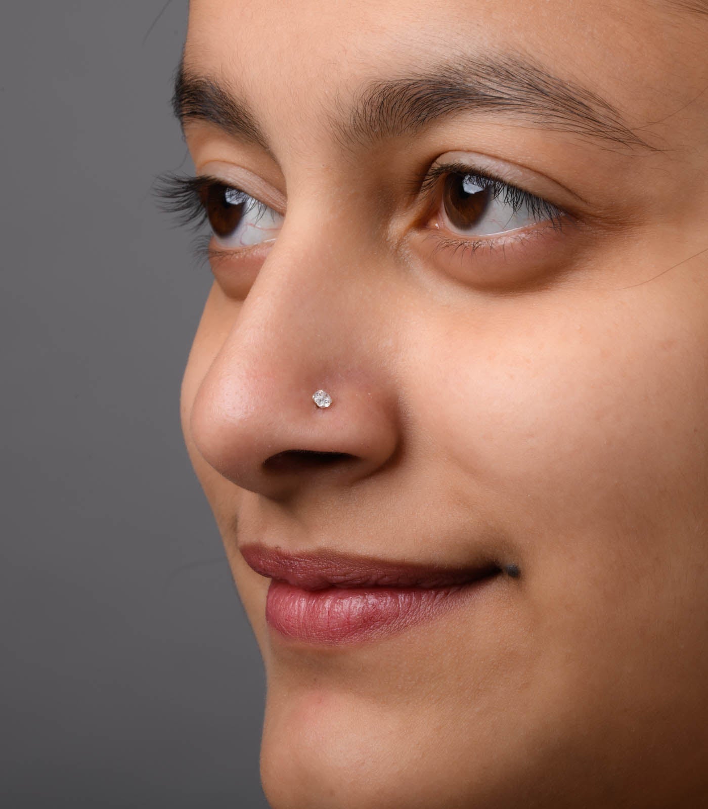 Silver Single Stud Nose Pin