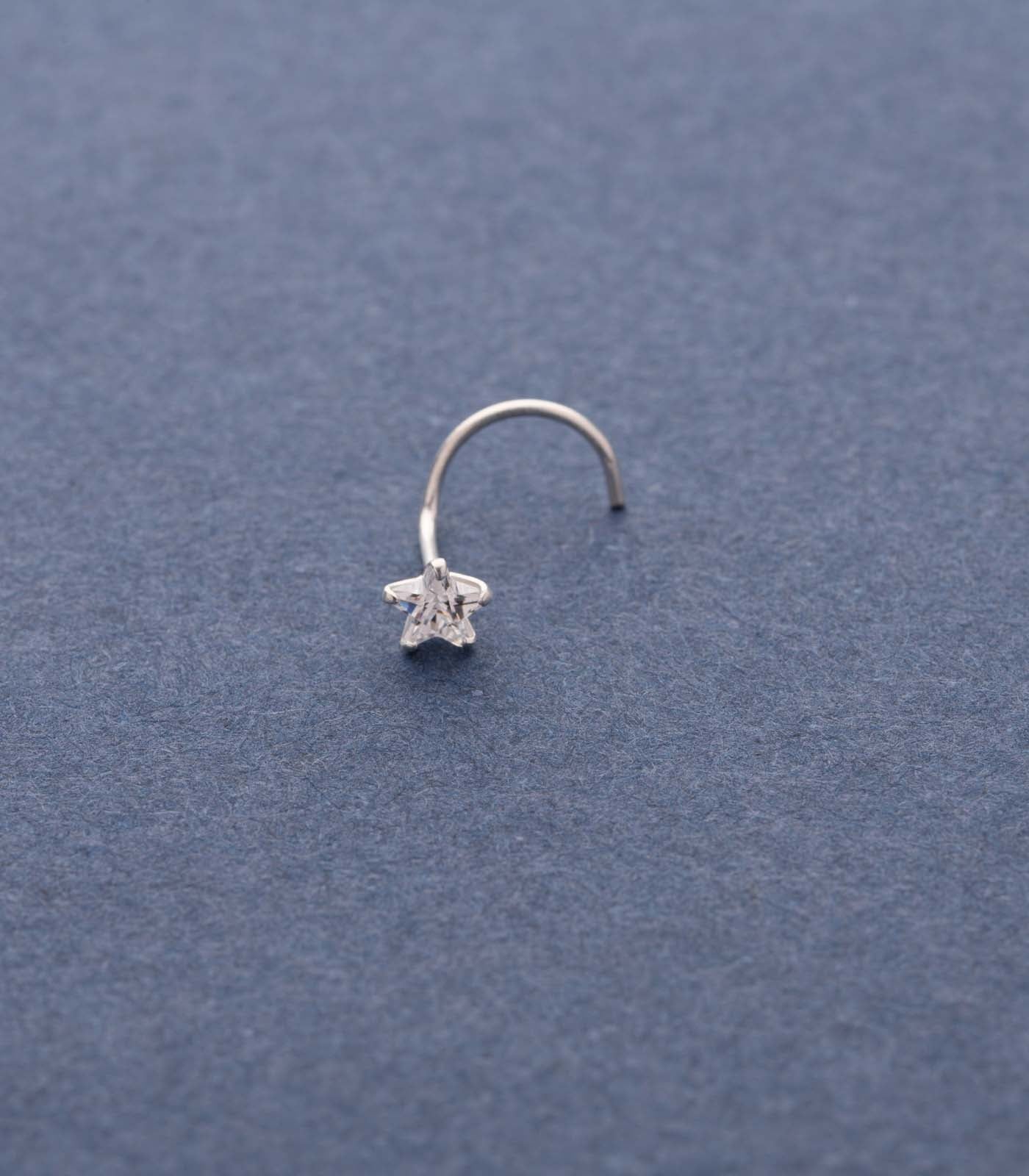 Silver Star stud Nose Pin