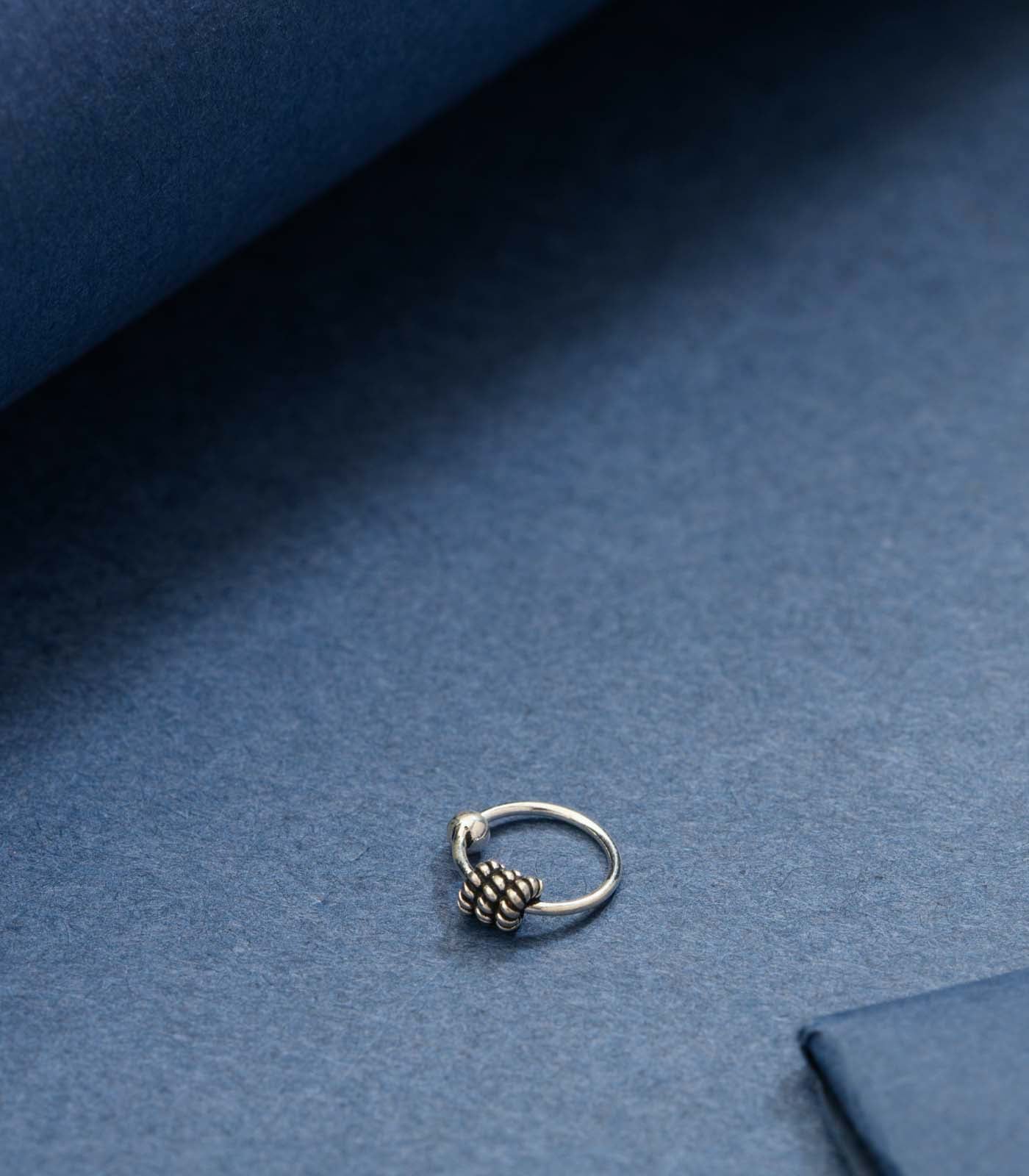 Silver Twisted Spiral Nose Ring