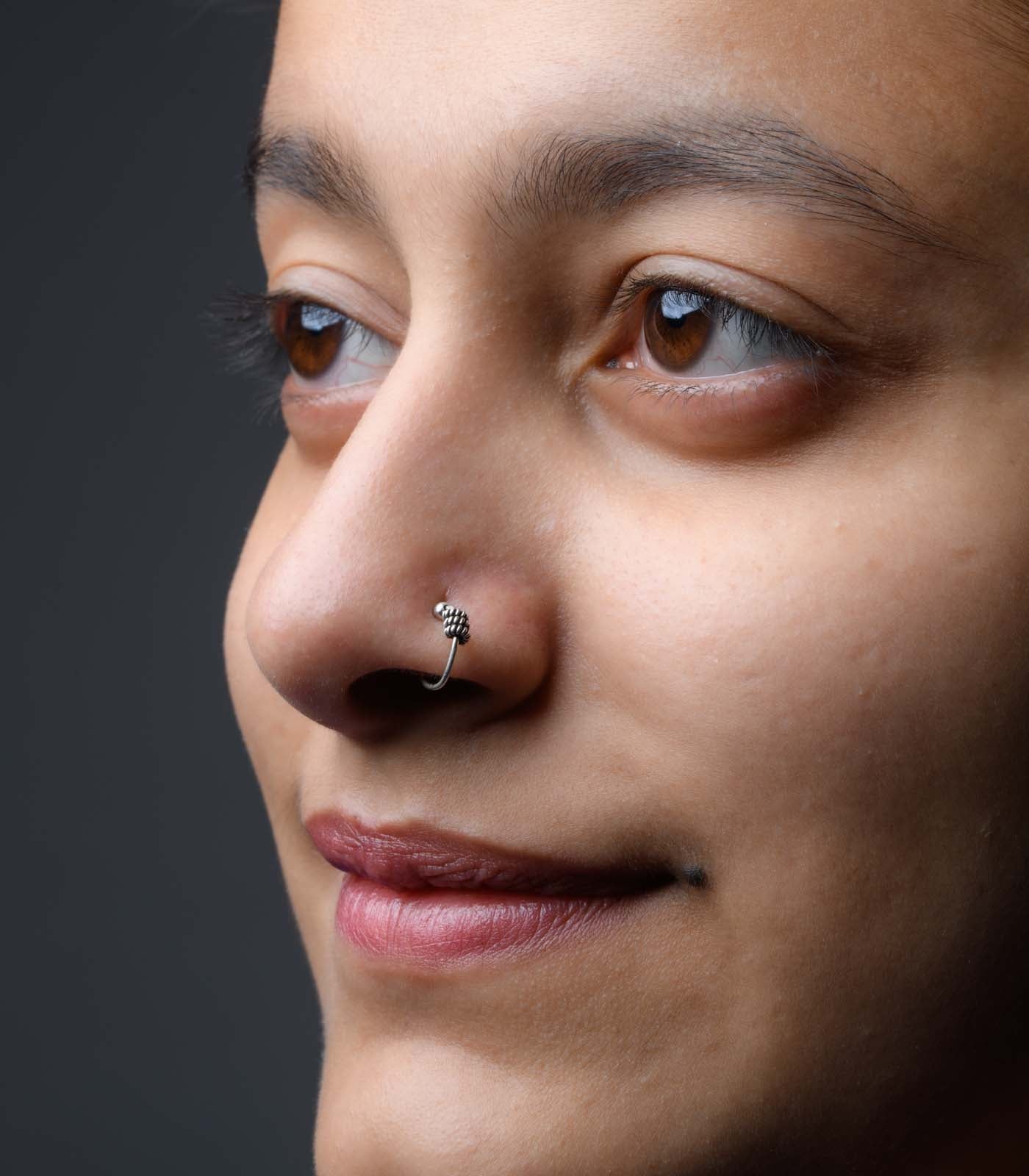 Silver Twisted Spiral Nose Ring