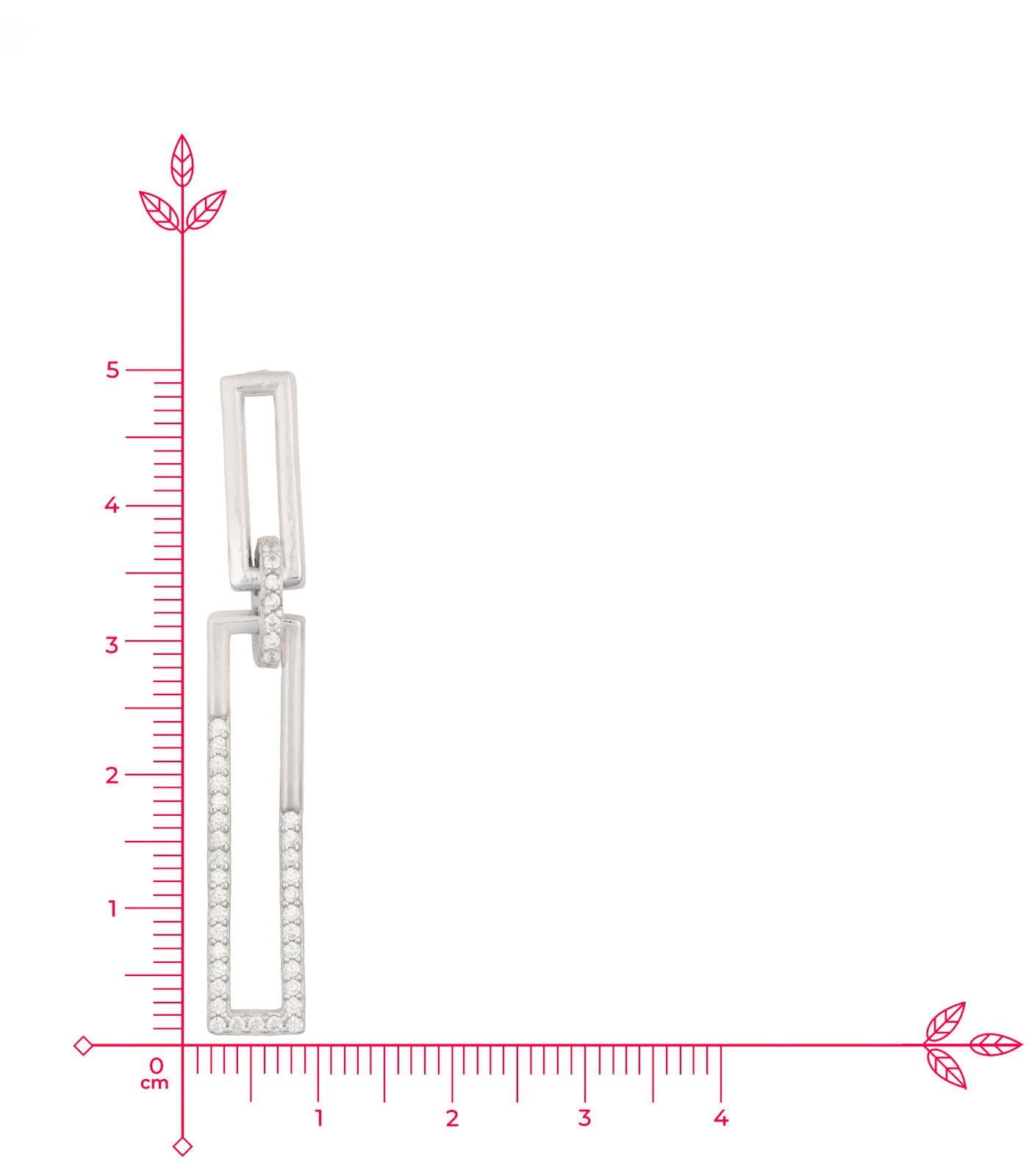 Rectangular Stone Earrings (Silver)