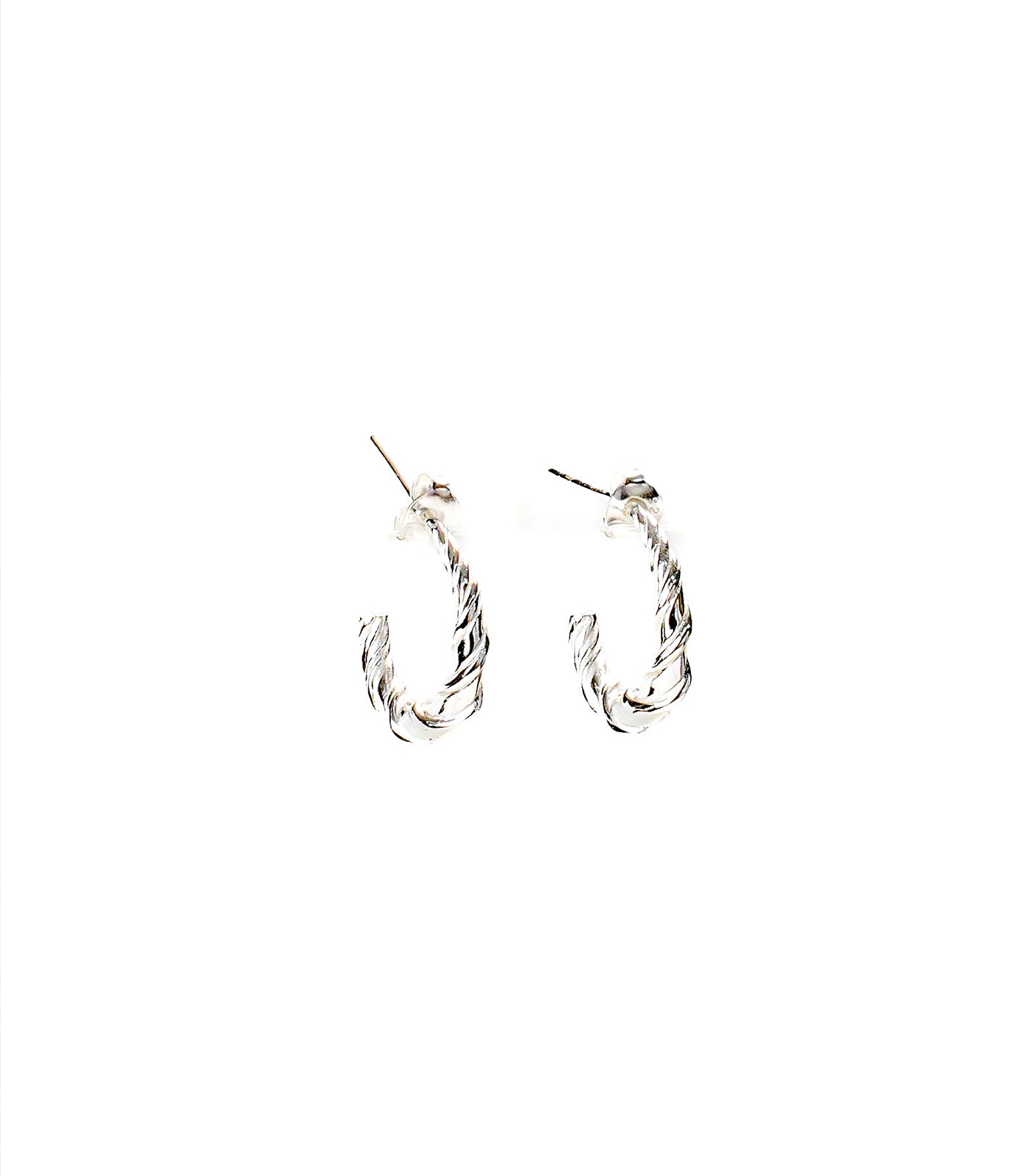 Classic Radiant Hoops Silver Earrings