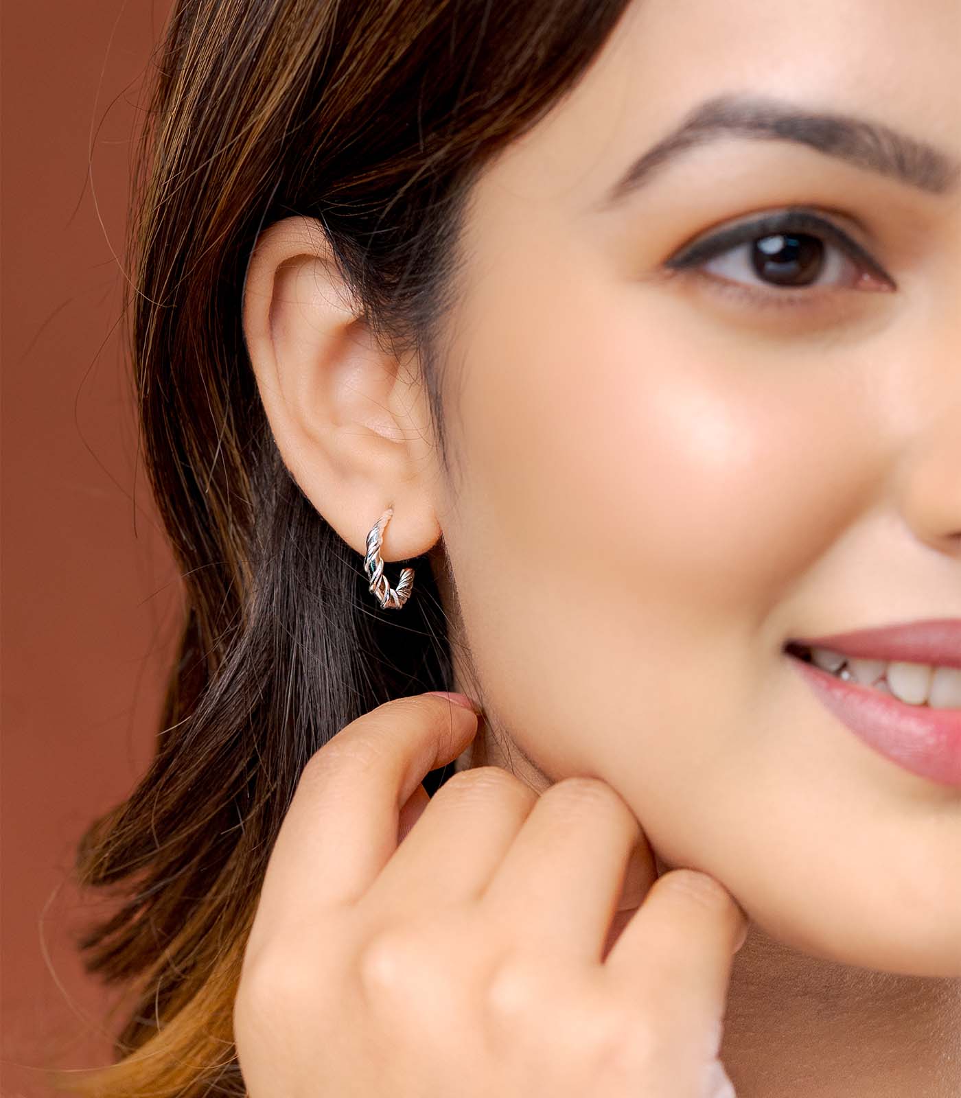 Classic Radiant Hoops Silver Earrings