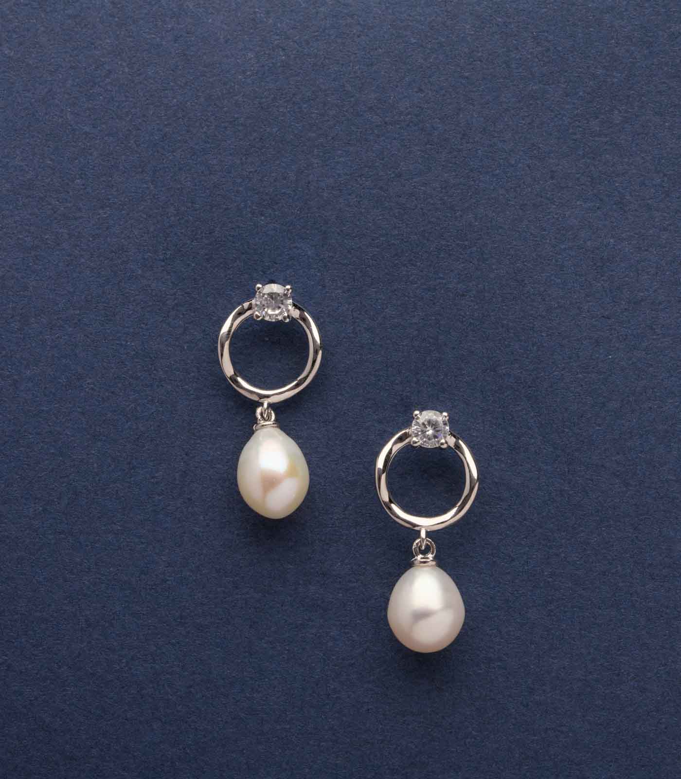 Pearl Drop Tops (Silver)