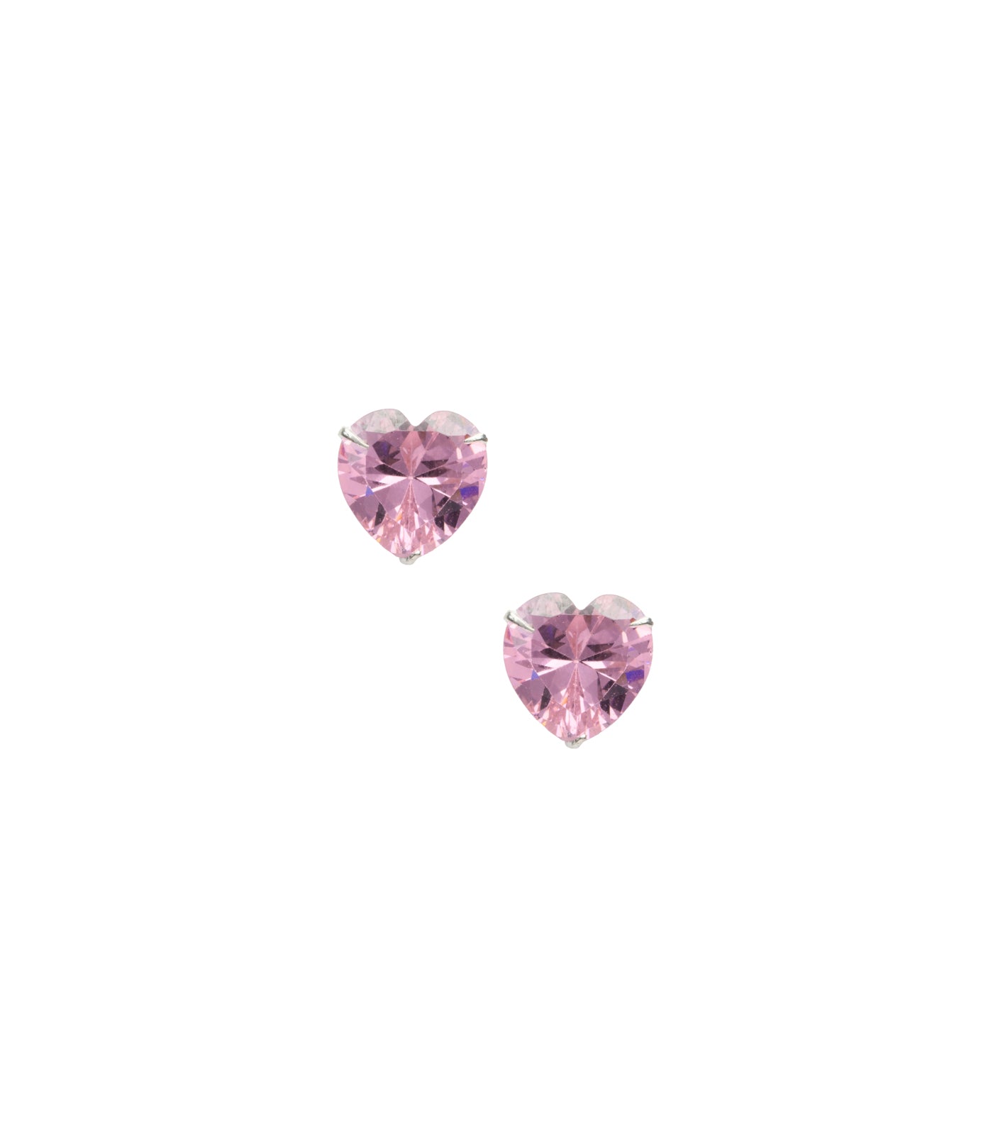 Pink Heart Tops (Silver)