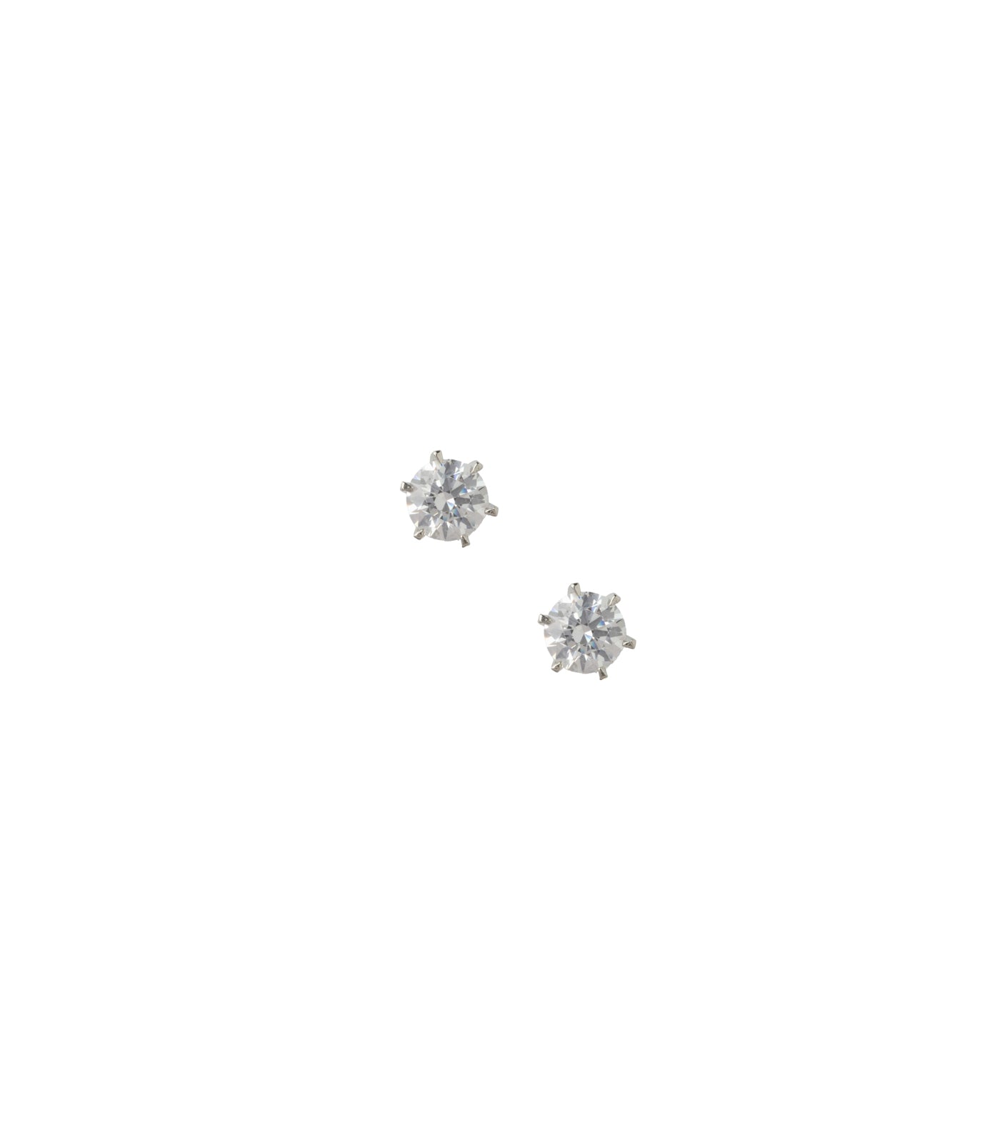 Premium Zircon Circle Shaped Tops (Silver)