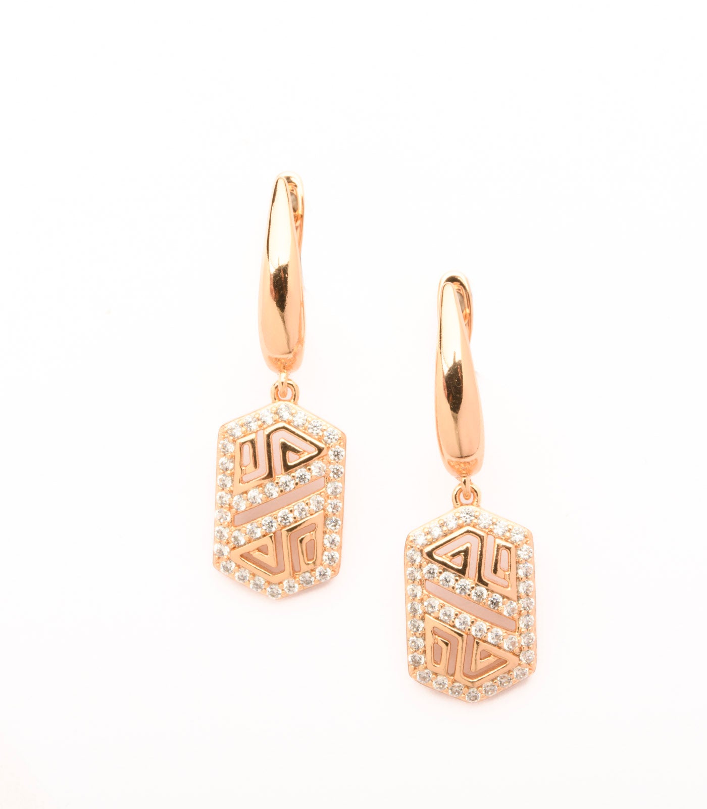 Fancy Brass Plate Of Engraved Patterns Earrings (Brass)