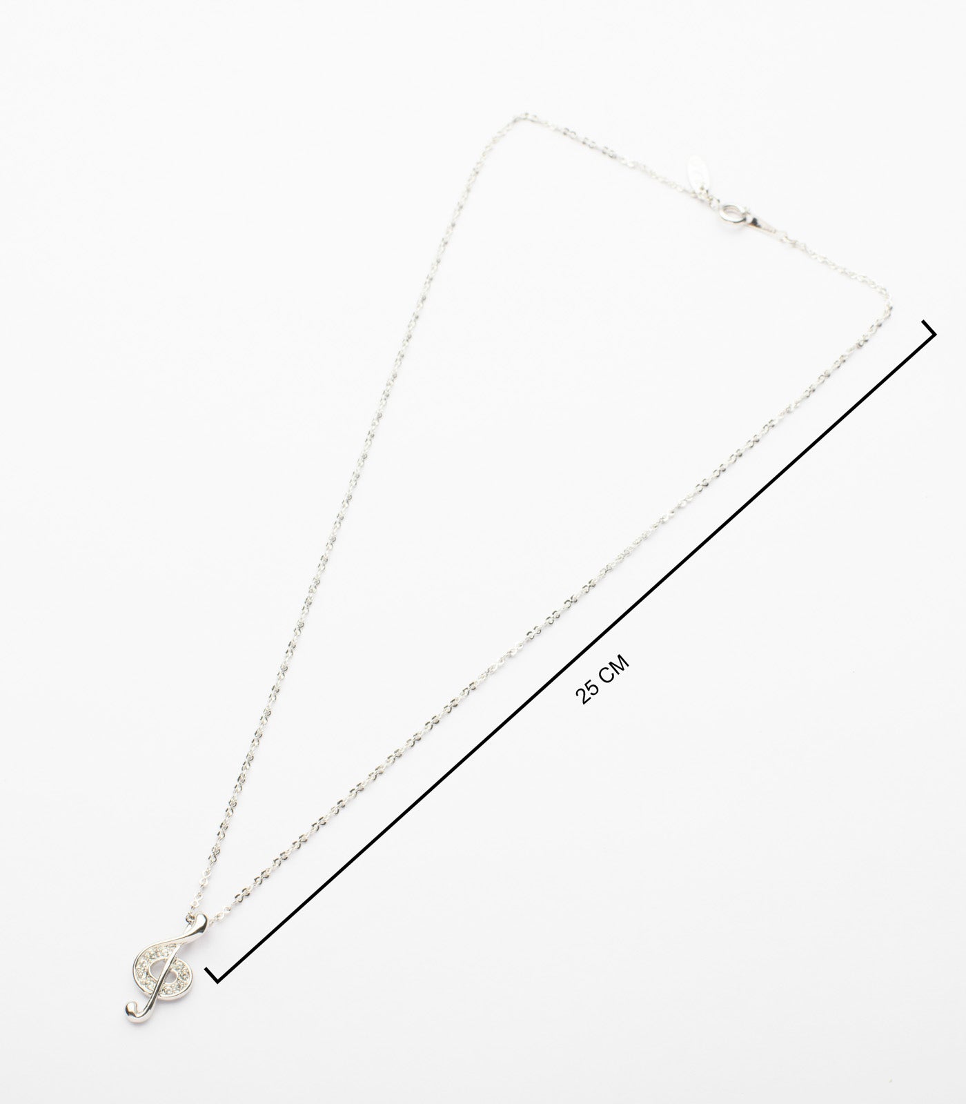 Fancy Silver Pendant Of Musical Notes Necklace (Brass)