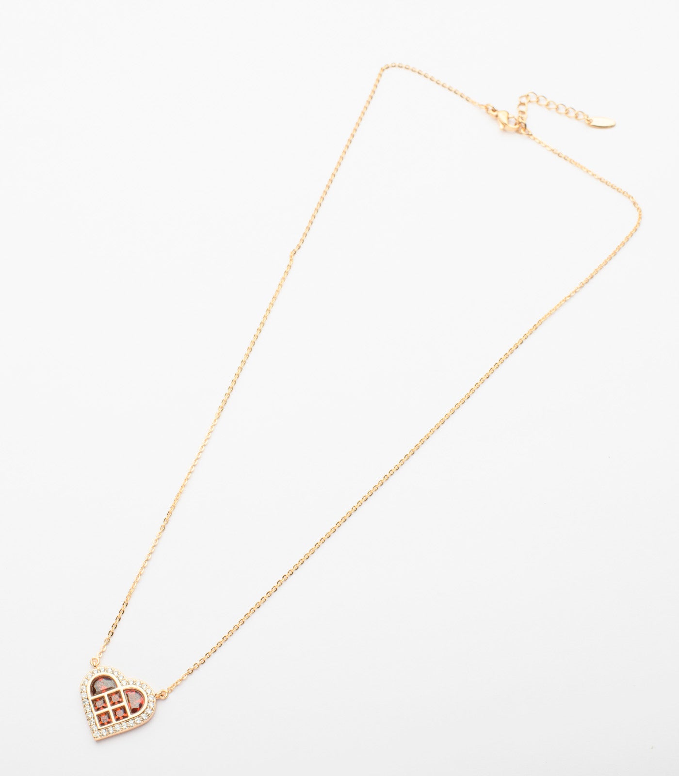 Flattering Textured Stone Necklace (Brass)