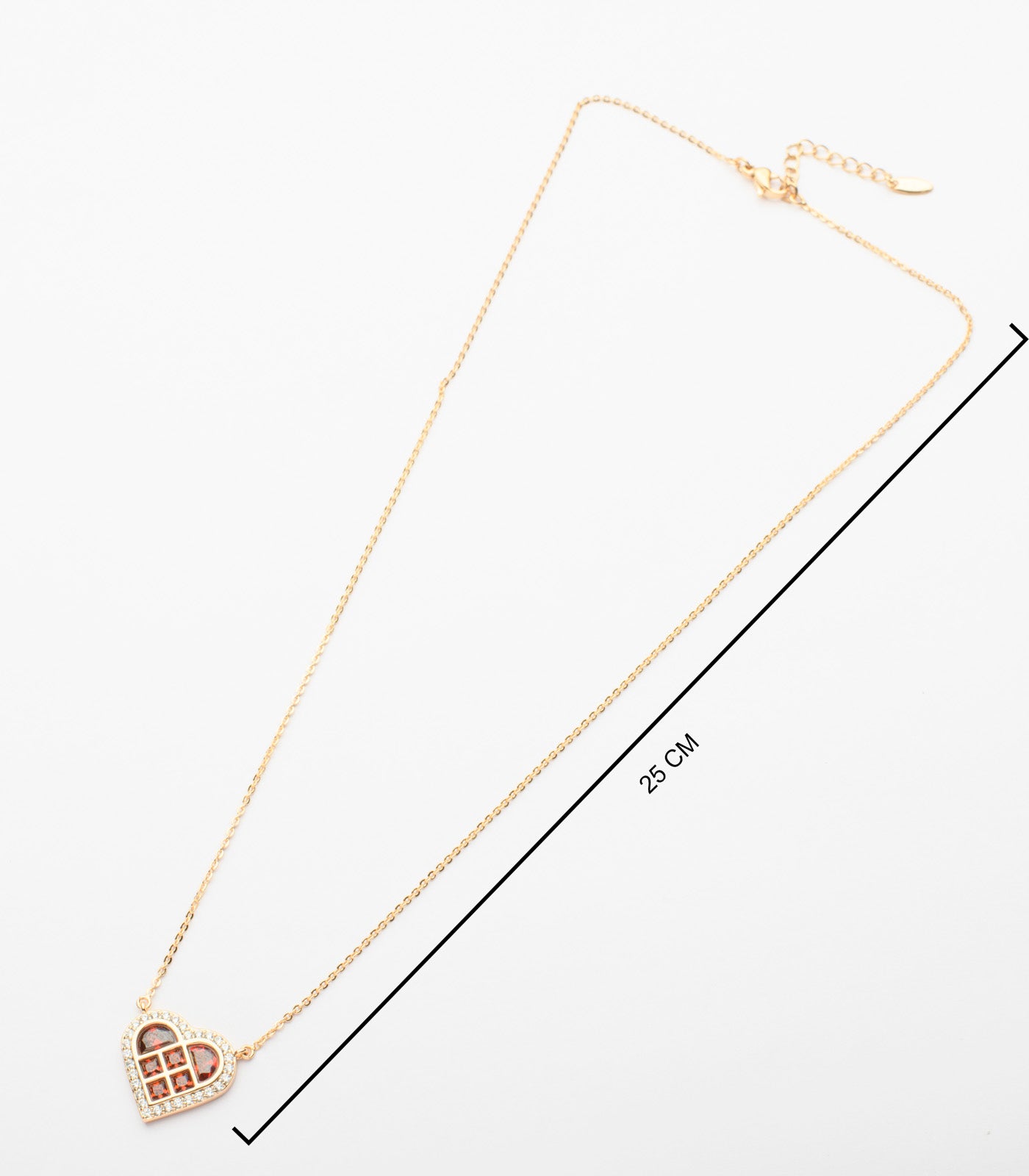 Flattering Textured Stone Necklace (Brass)