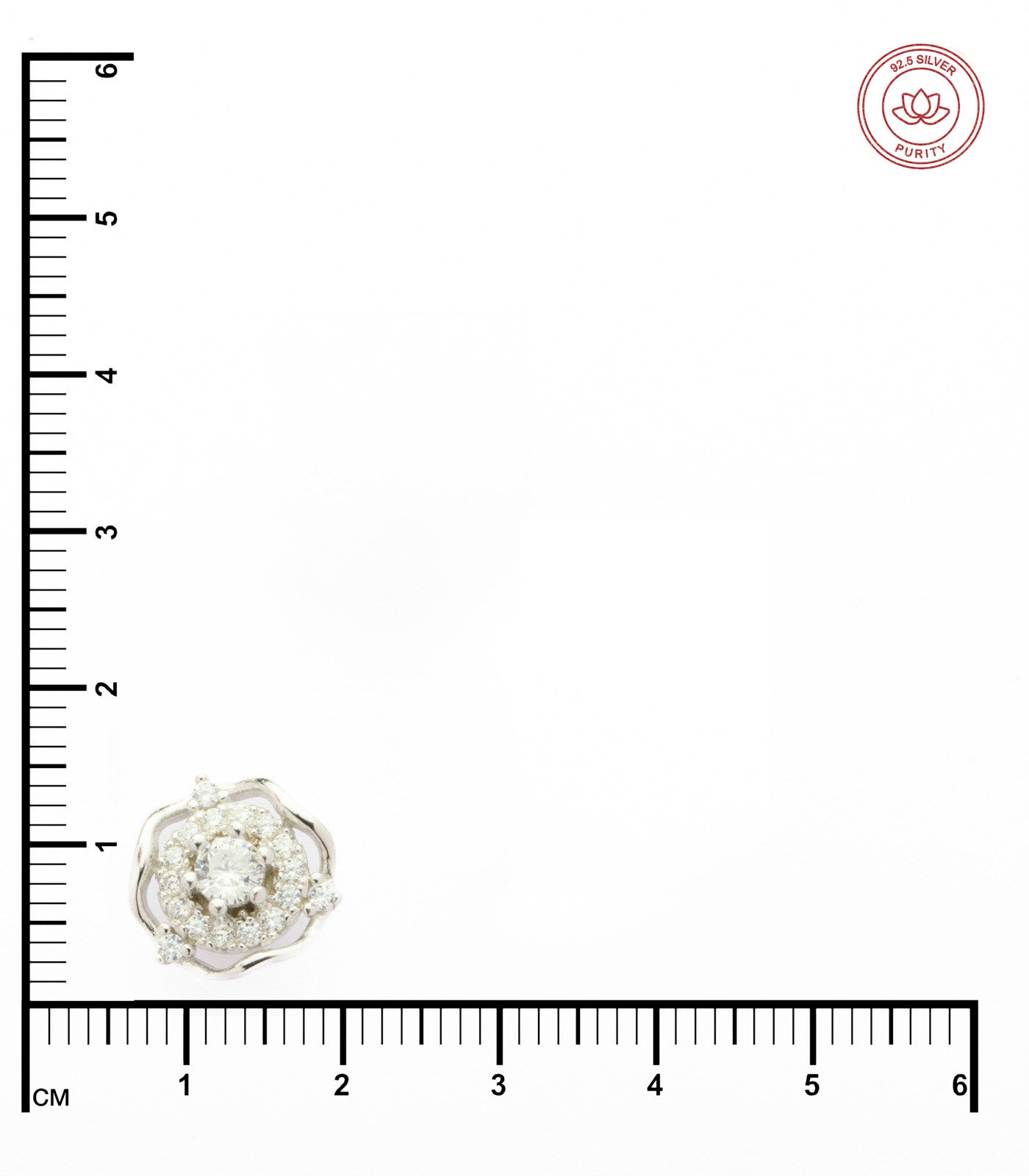 Flowers Of Adorable Gemstones Pendant Set (Silver)