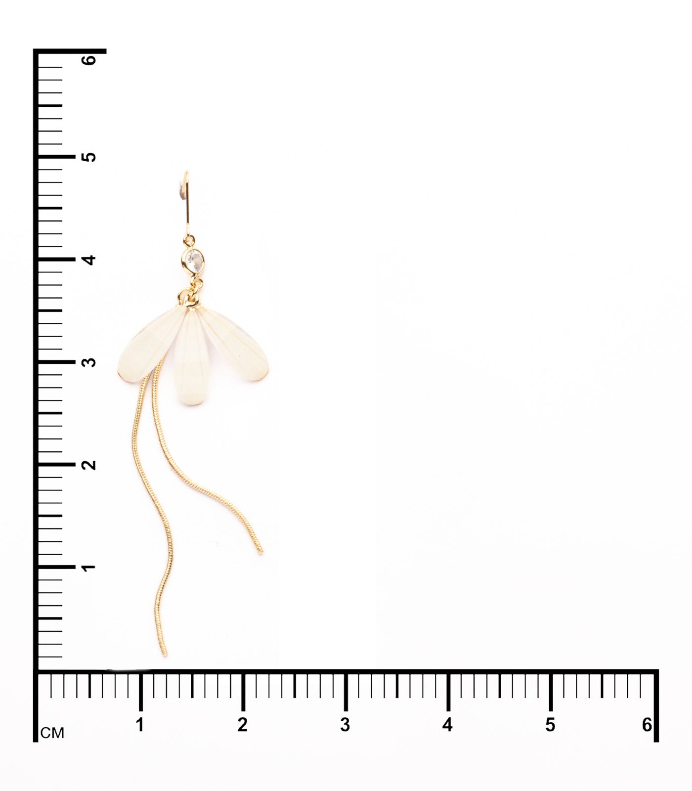 Flying Golden Fireflies Of Pearls Earrings (Brass)