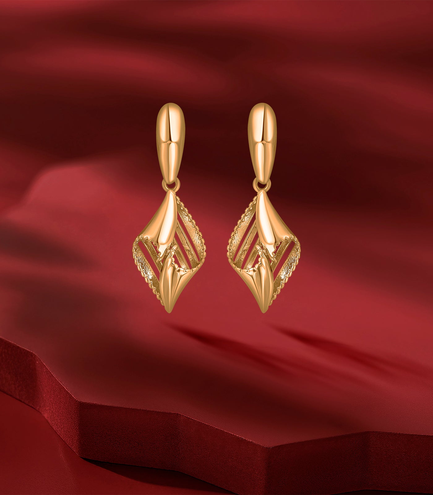 Layered Chevron Gold Tops