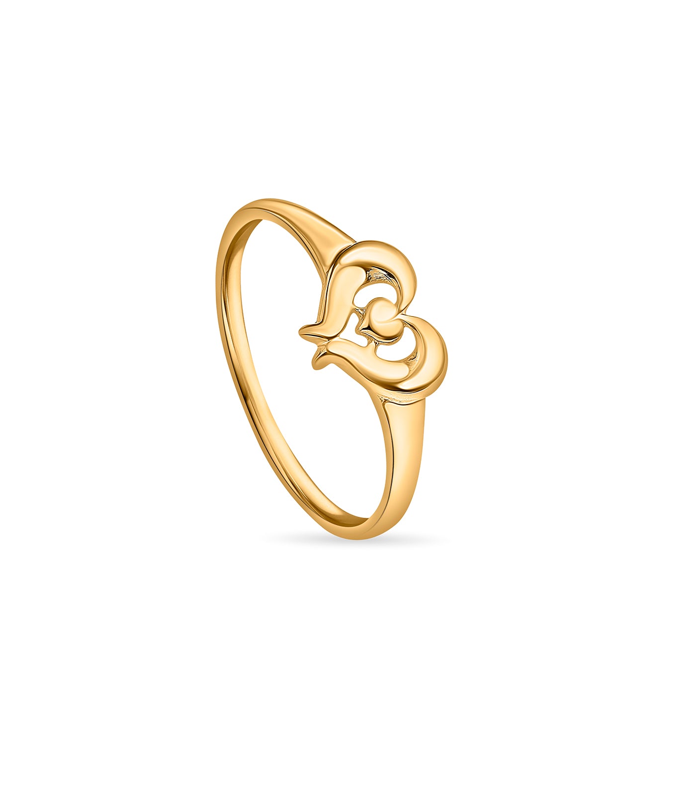 Romantic Heart Gold Finger Ring