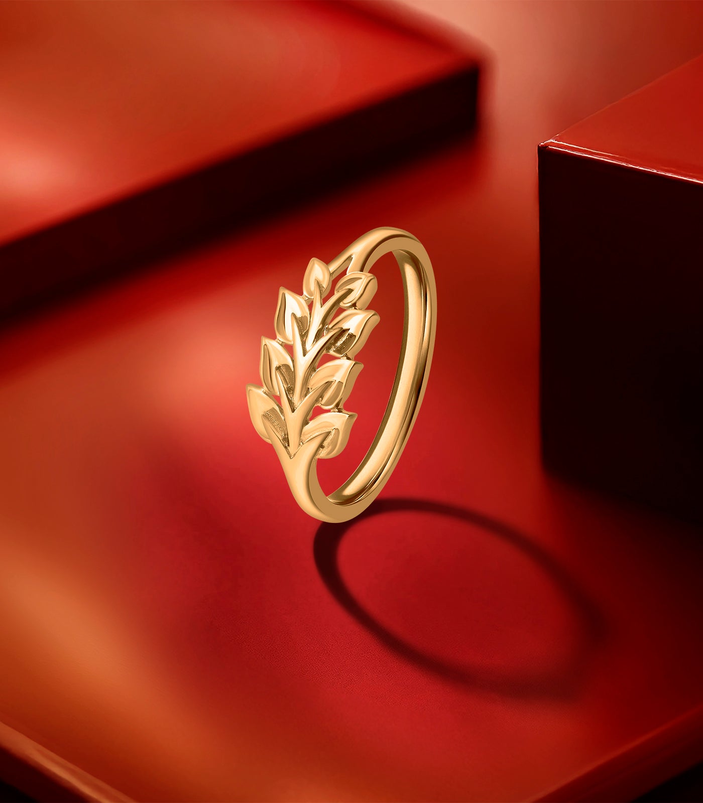 Blooming Glaze Gold Finger Ring