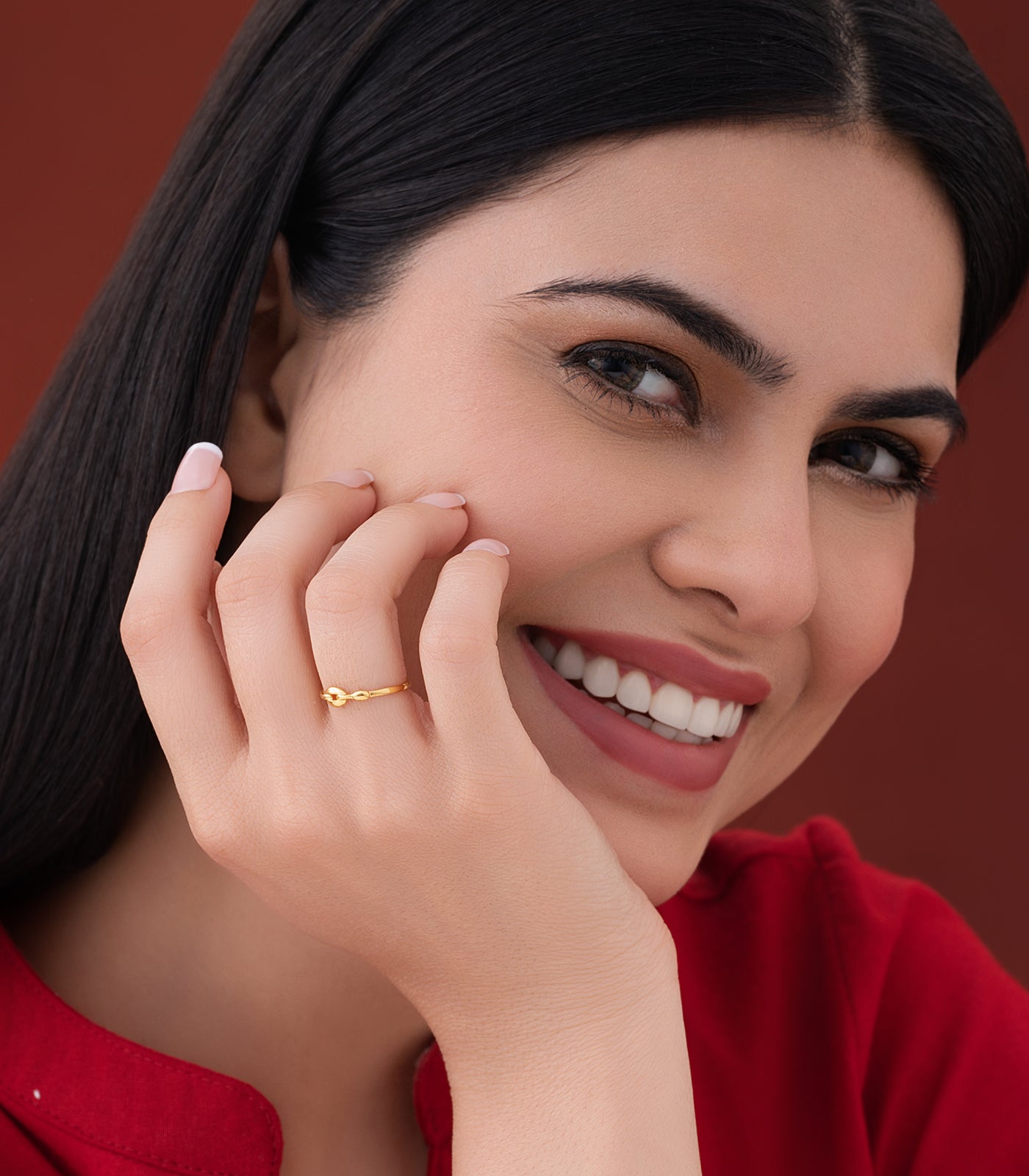 Chain style Gold Finger Ring